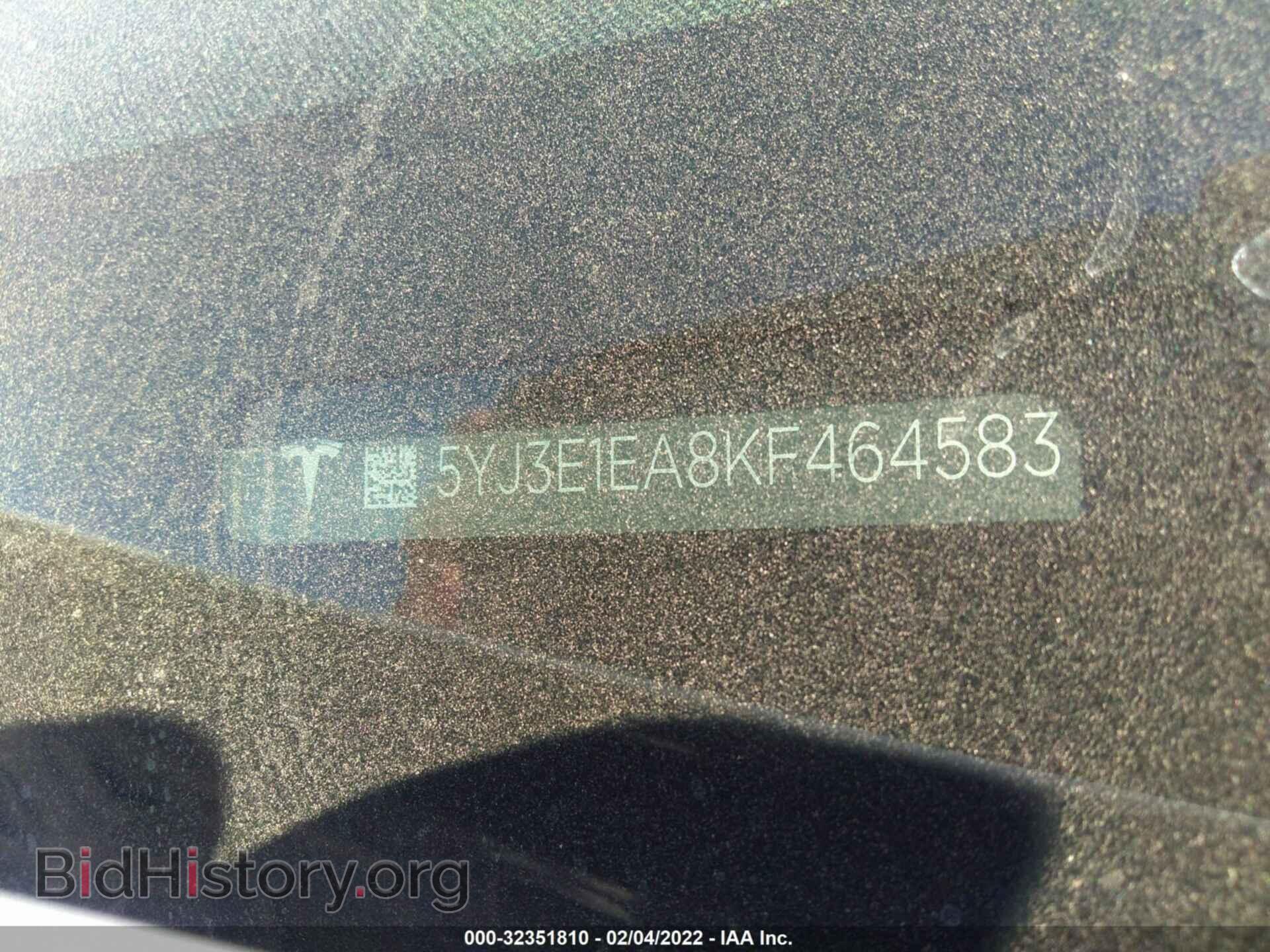 2019 TESLA MODEL 3 - VIN: 5YJ3E1EA8KF464583 - Фото 9