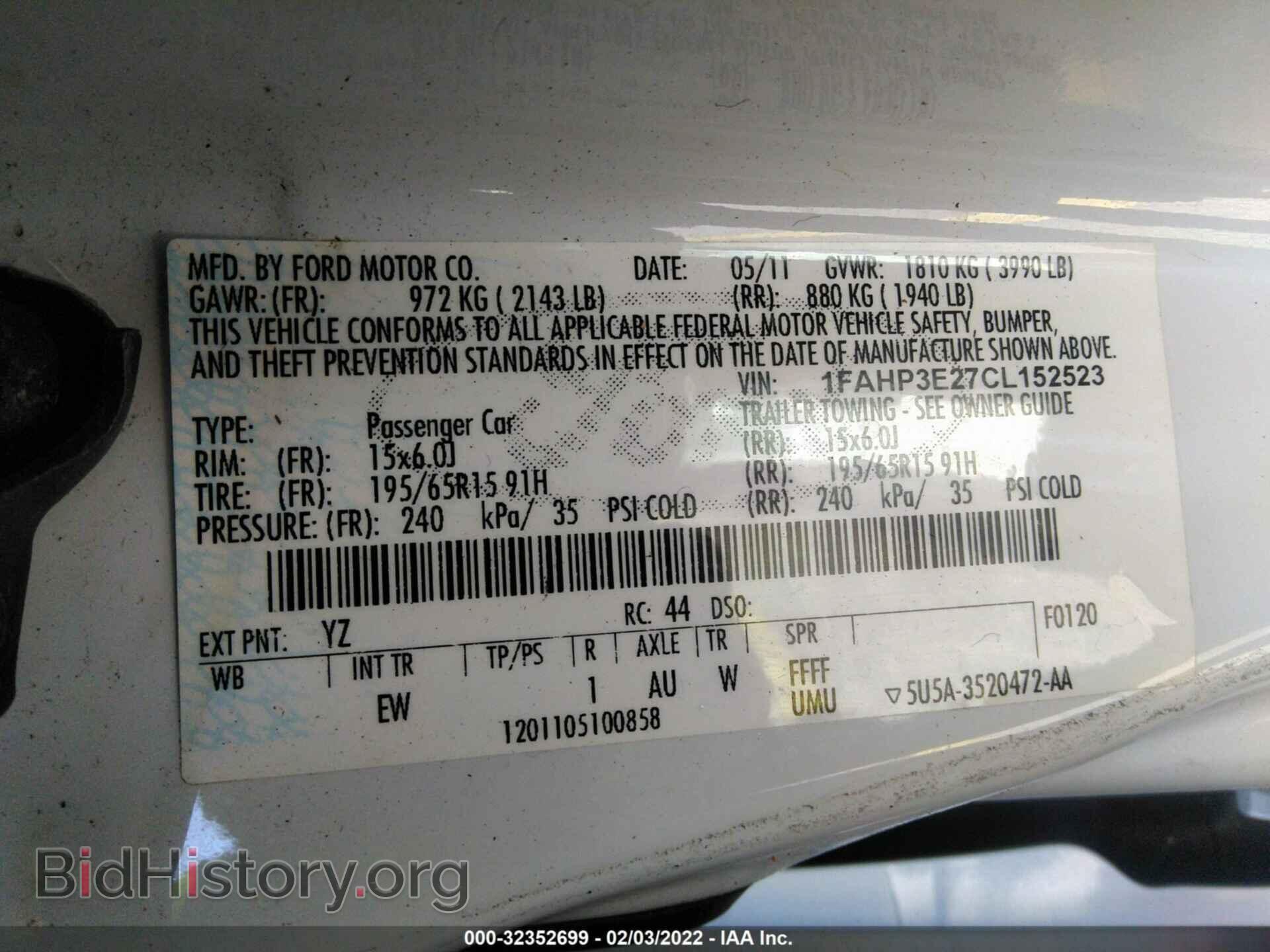 2012 FORD FOCUS - VIN: 1FAHP3E27CL152523 - Фото 9