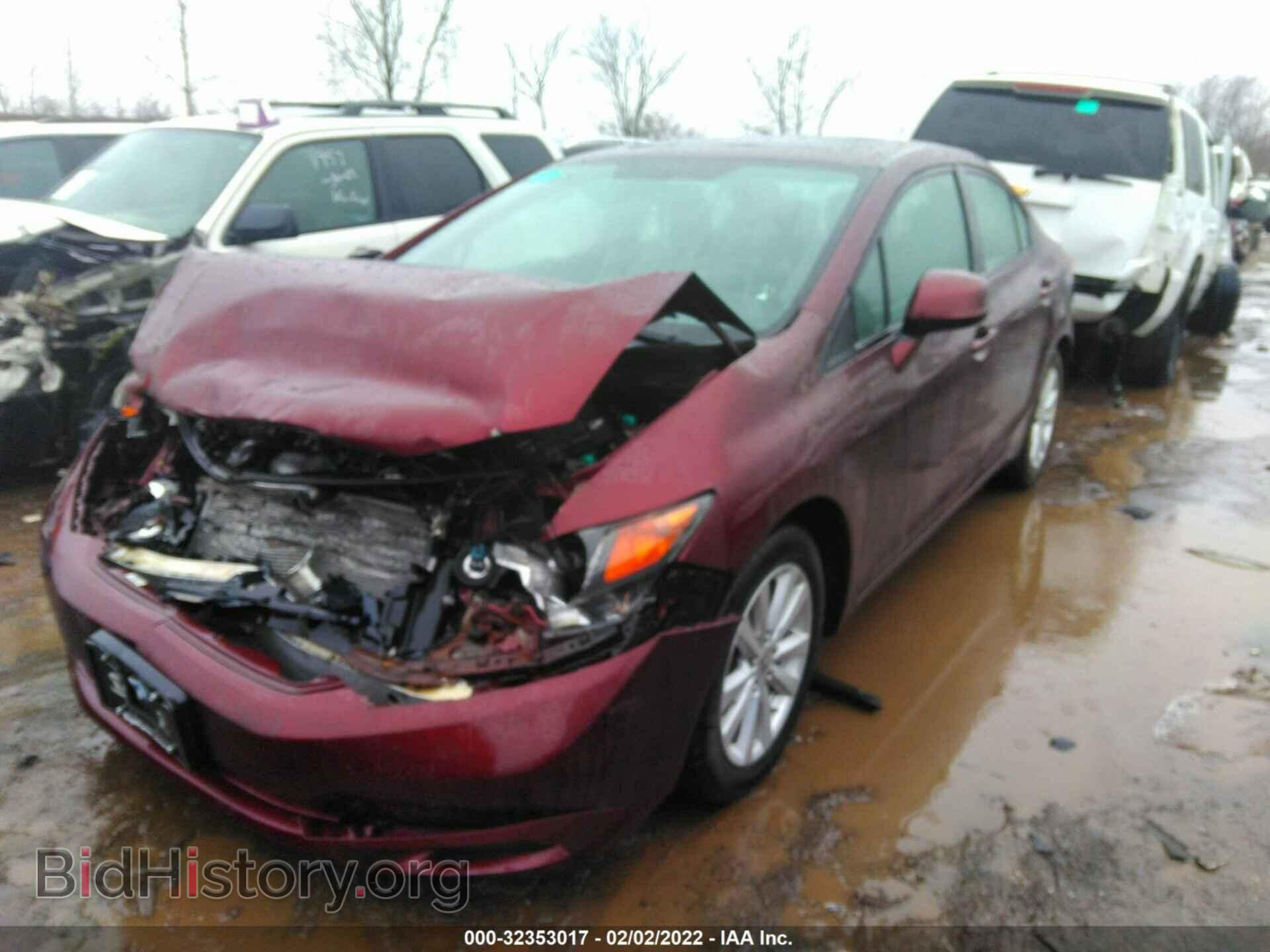 2012 HONDA CIVIC SDN - VIN: 19XFB2F88CE001521 - Фото 2