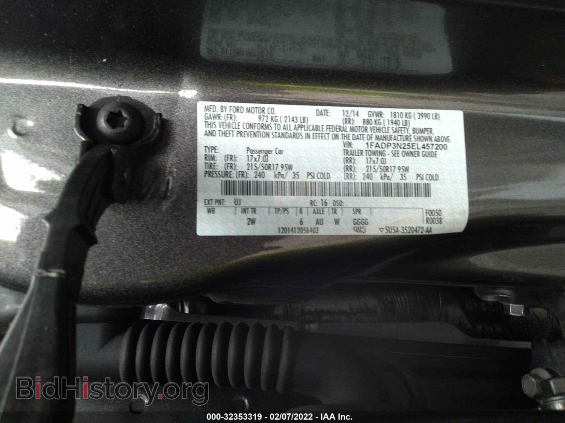 2014 FORD FOCUS - VIN: 1FADP3N25EL457200 - Фото 9