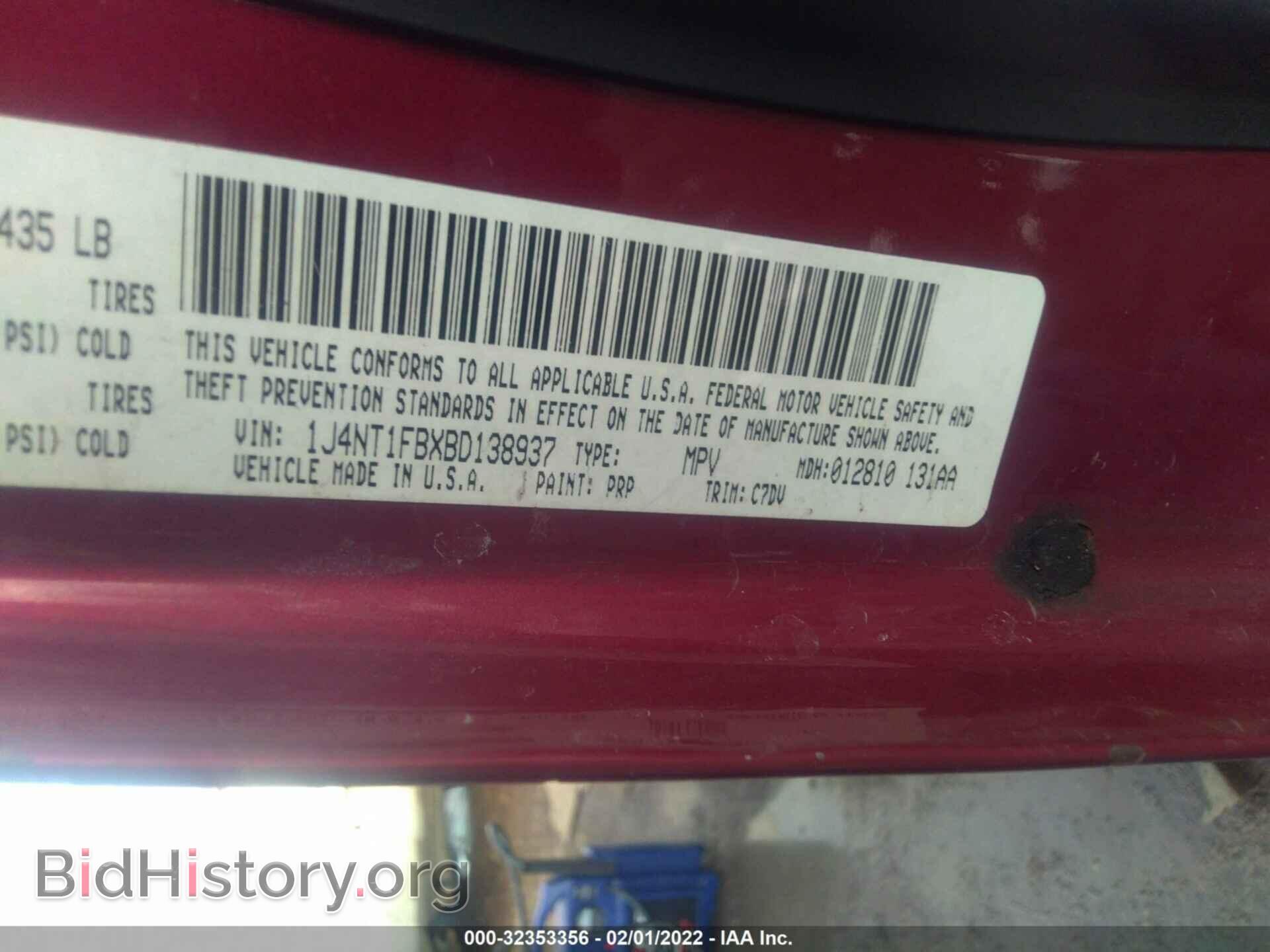 2011 JEEP COMPASS - VIN: 1J4NT1FBXBD138937 - Фото 9