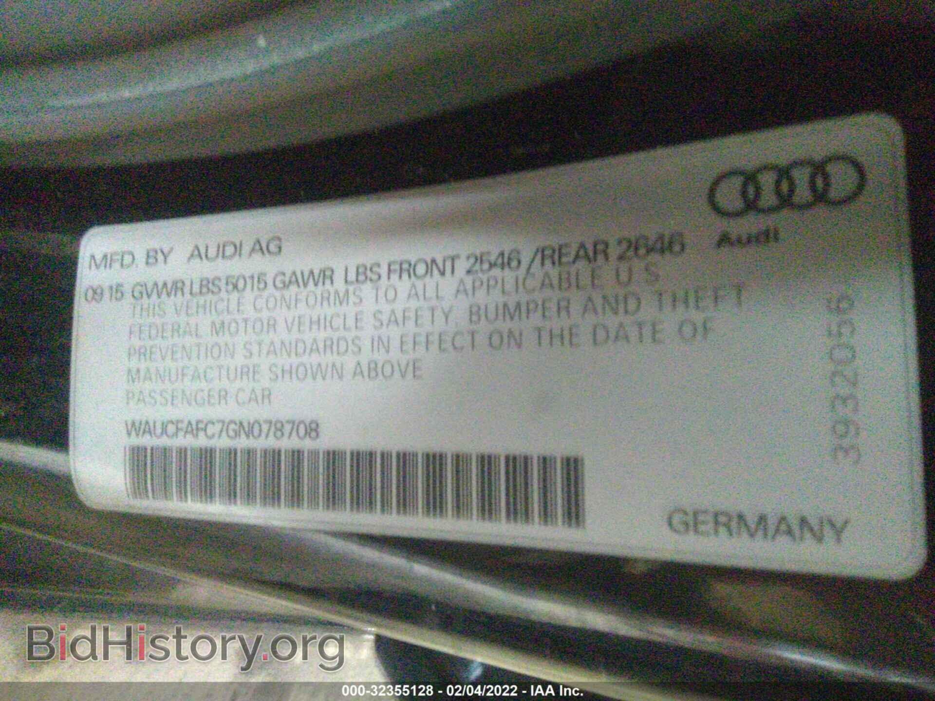 2016 AUDI A6 - VIN: WAUCFAFC7GN078708 - Фото 9