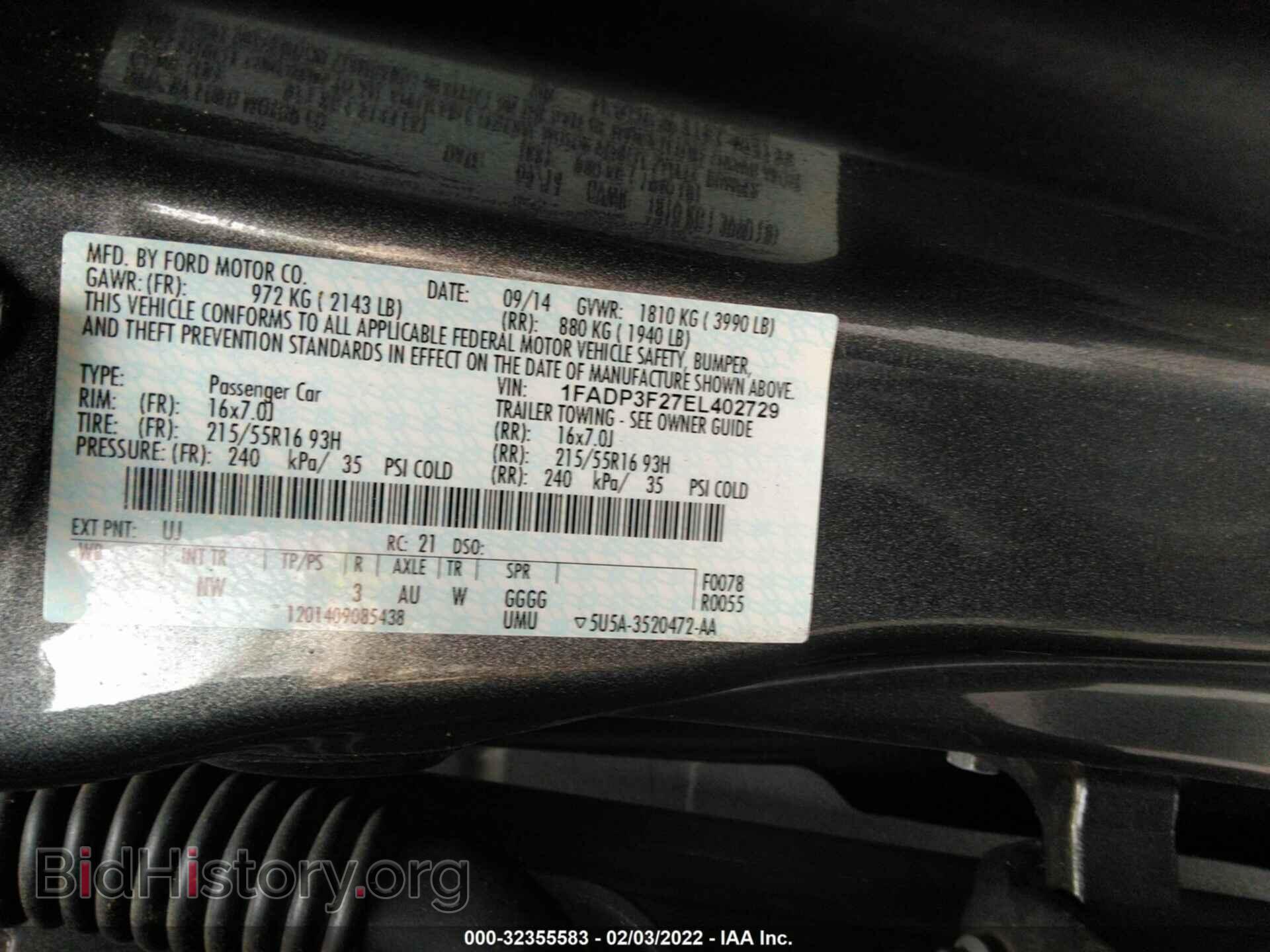 2014 FORD FOCUS - VIN: 1FADP3F27EL402729 - Photo 9