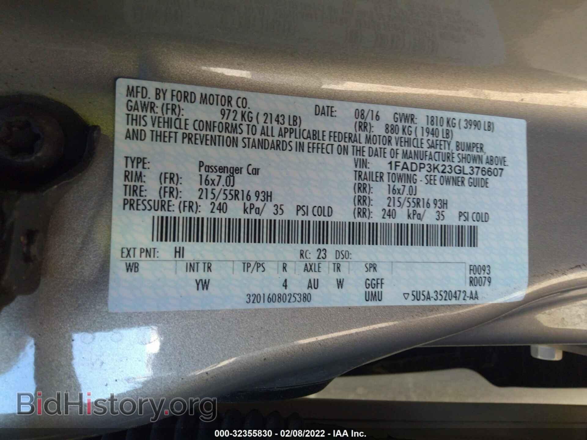 2016 FORD FOCUS - VIN: 1FADP3K23GL376607 - Photo 9
