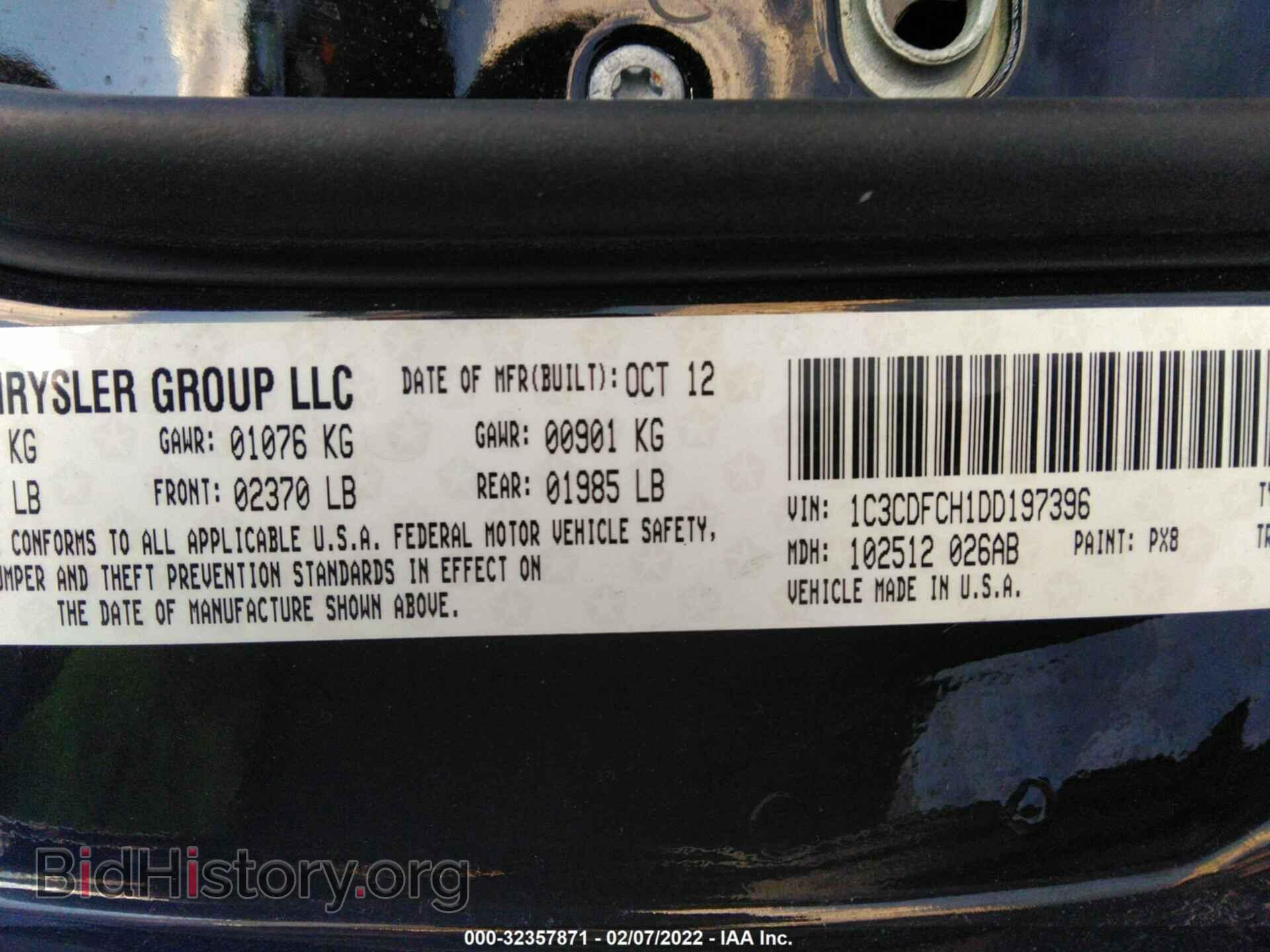 2013 DODGE DART - VIN: 1C3CDFCH1DD197396 - Photo 9
