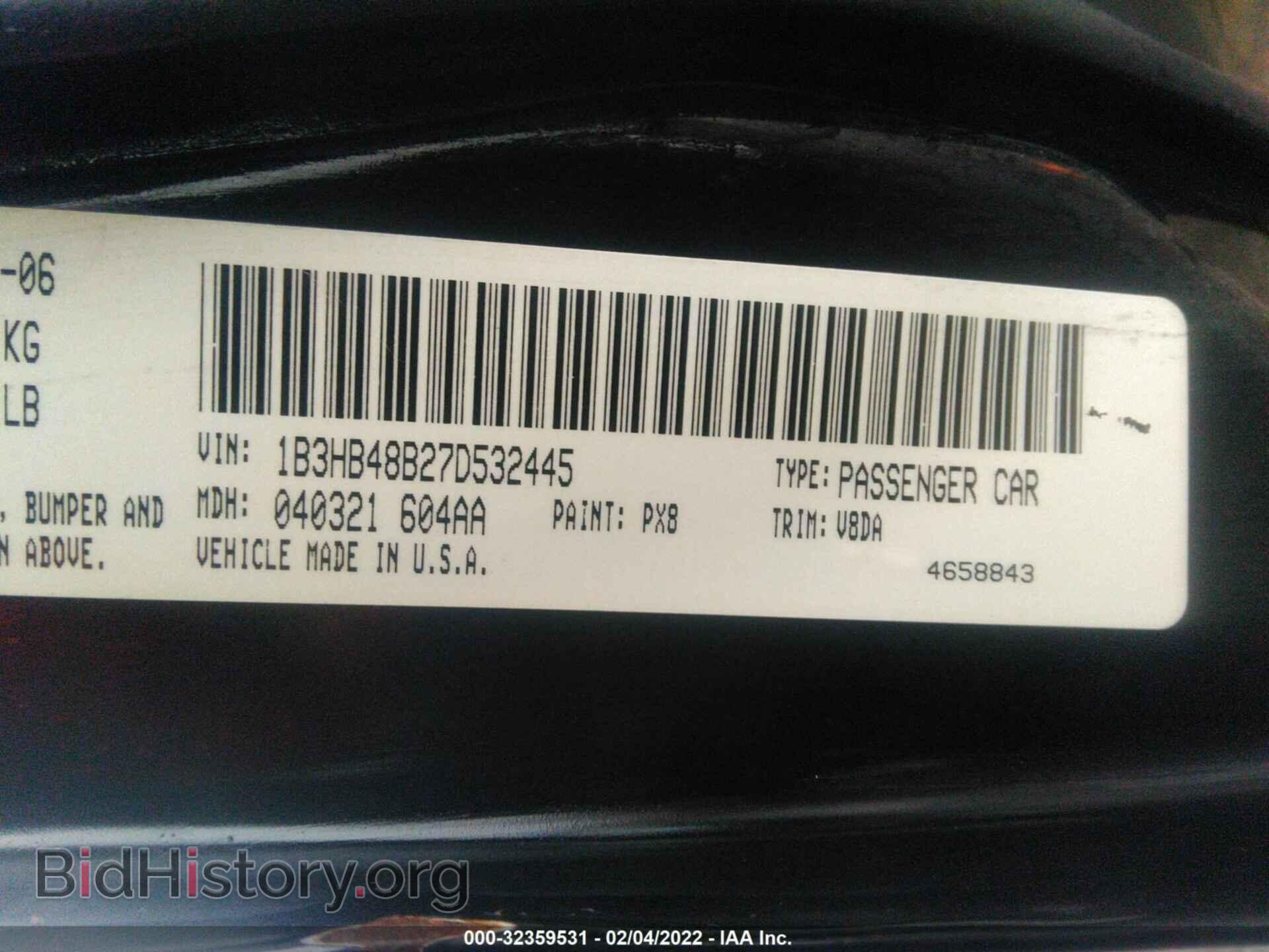 2007 DODGE CALIBER - VIN: 1B3HB48B27D532445 - Photo 9