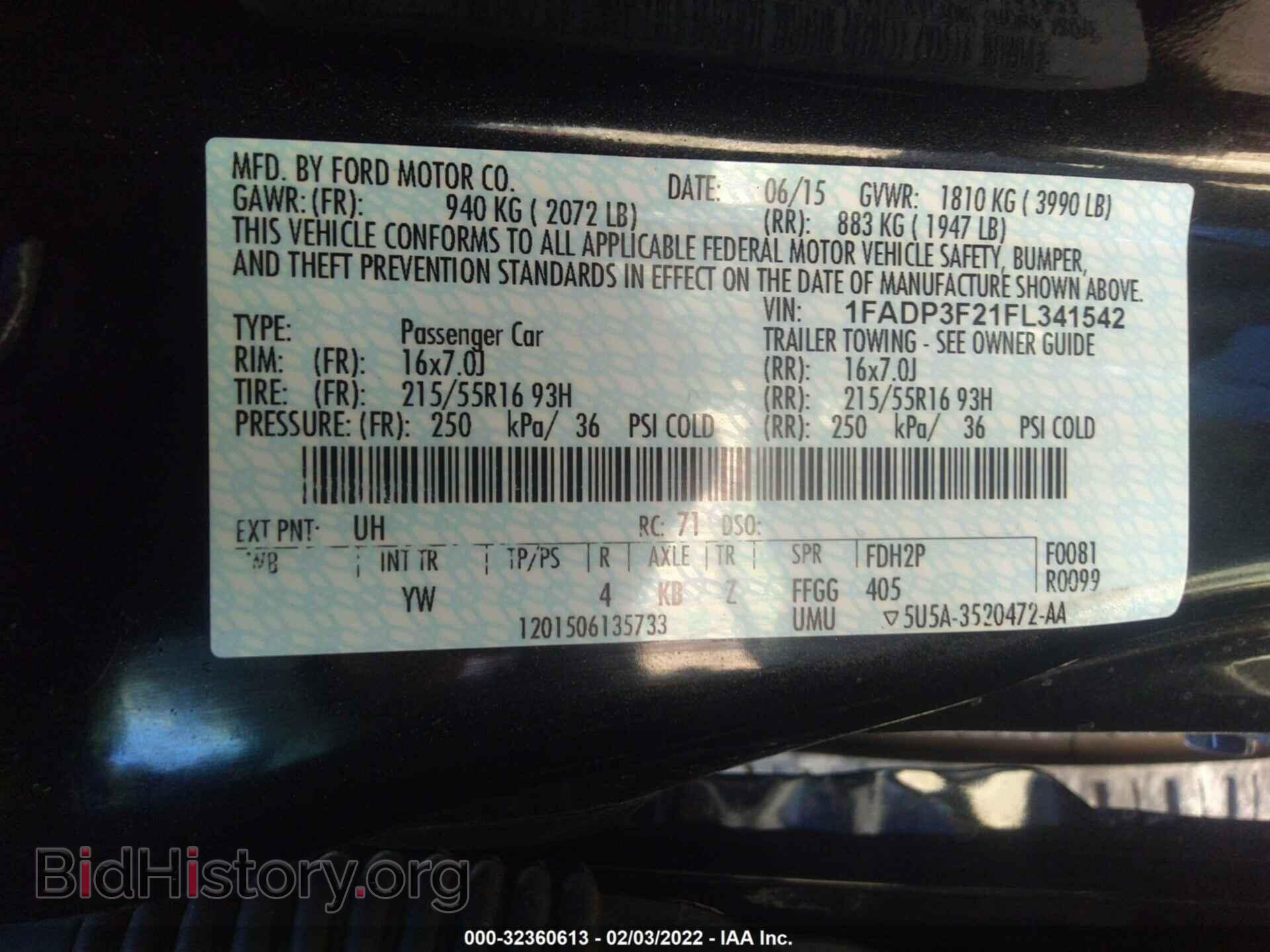 2015 FORD FOCUS - VIN: 1FADP3F21FL341542 - Фото 9