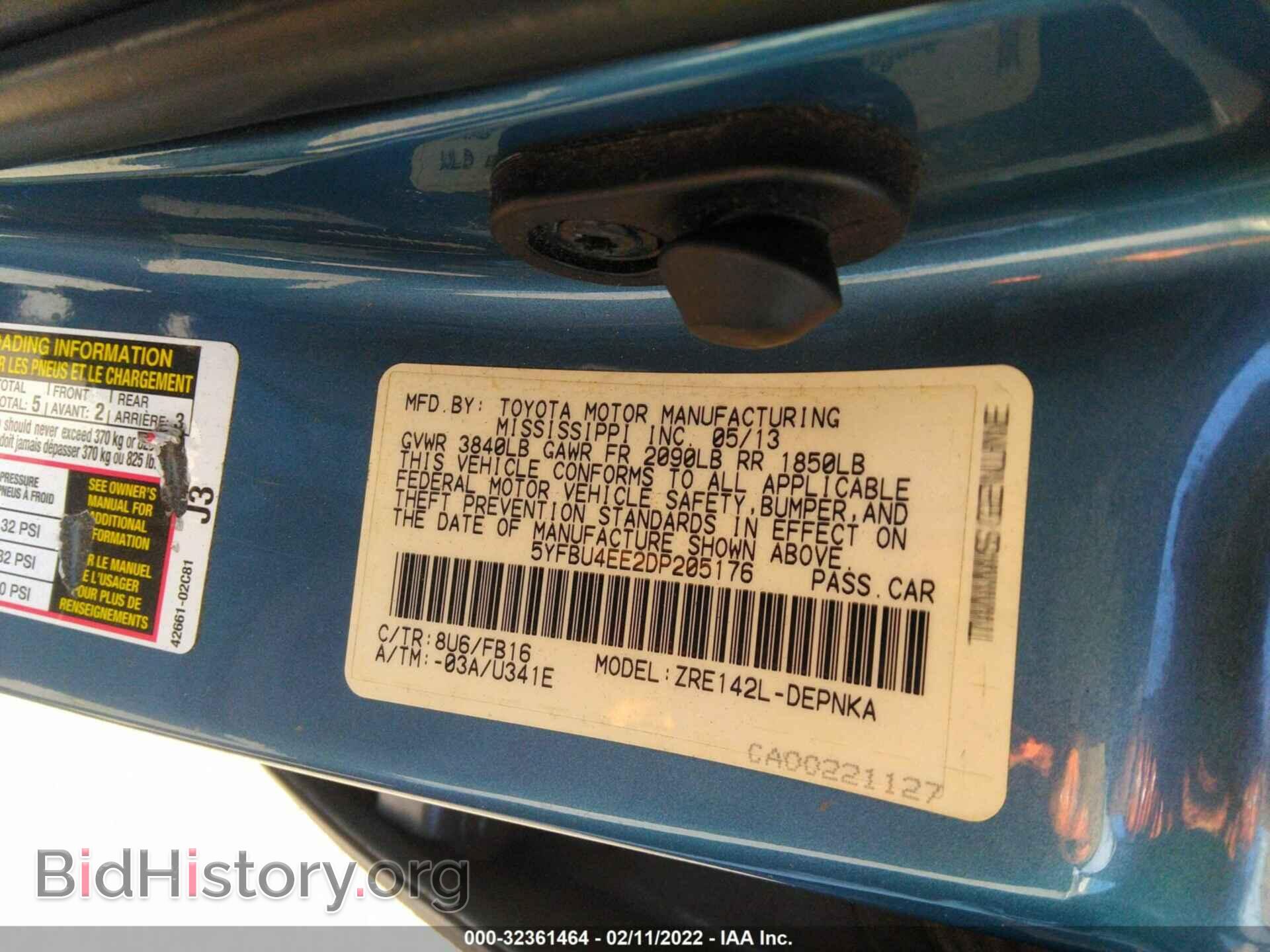 2013 TOYOTA COROLLA - VIN: 5YFBU4EE2DP205176 - Фото 9