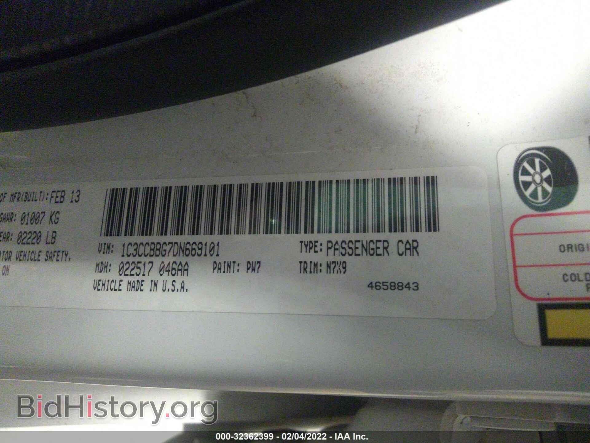 2013 CHRYSLER 200 - VIN: 1C3CCBBG7DN669101 - Фото 9