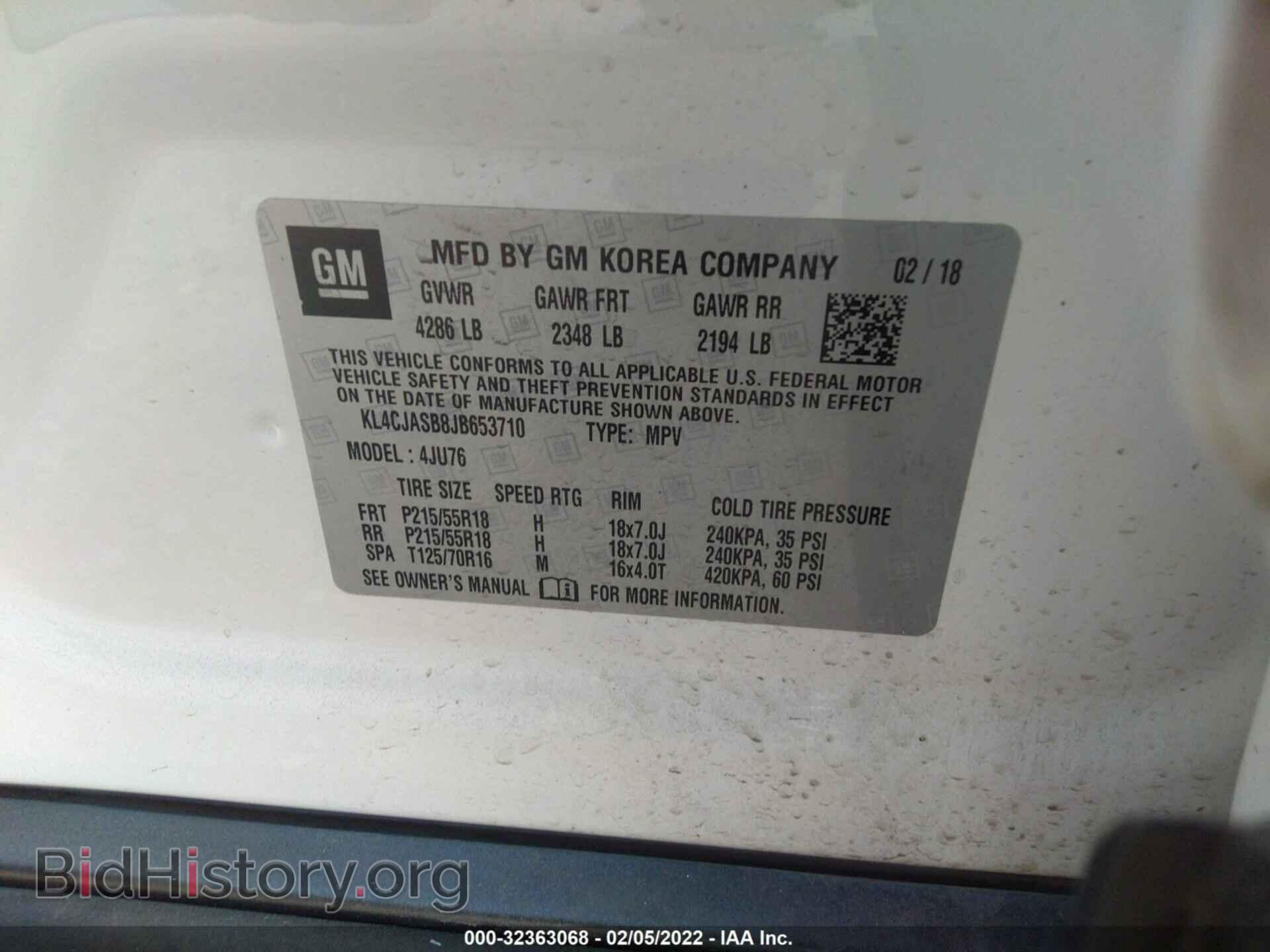 2018 BUICK ENCORE - VIN: KL4CJASB8JB653710 - Фото 9
