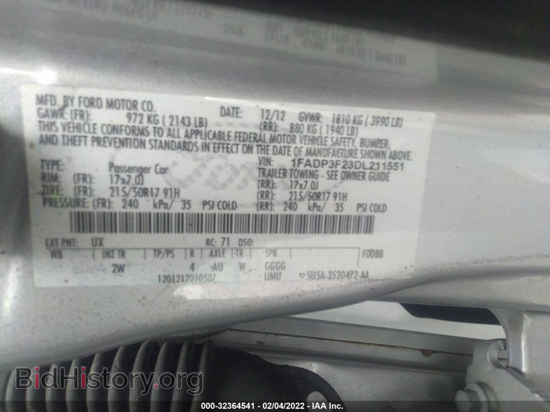 2013 FORD FOCUS - VIN: 1FADP3F23DL211551 - Photo 9