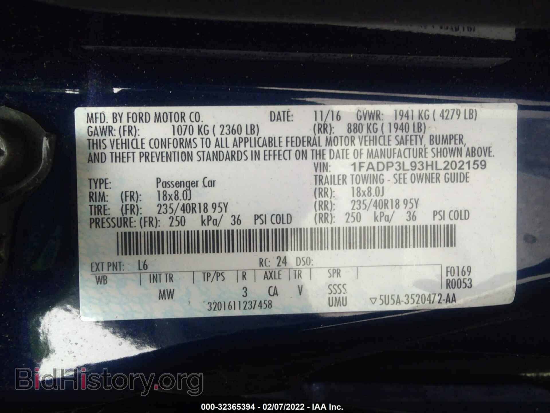2017 FORD FOCUS - VIN: 1FADP3L93HL202159 - Фото 9