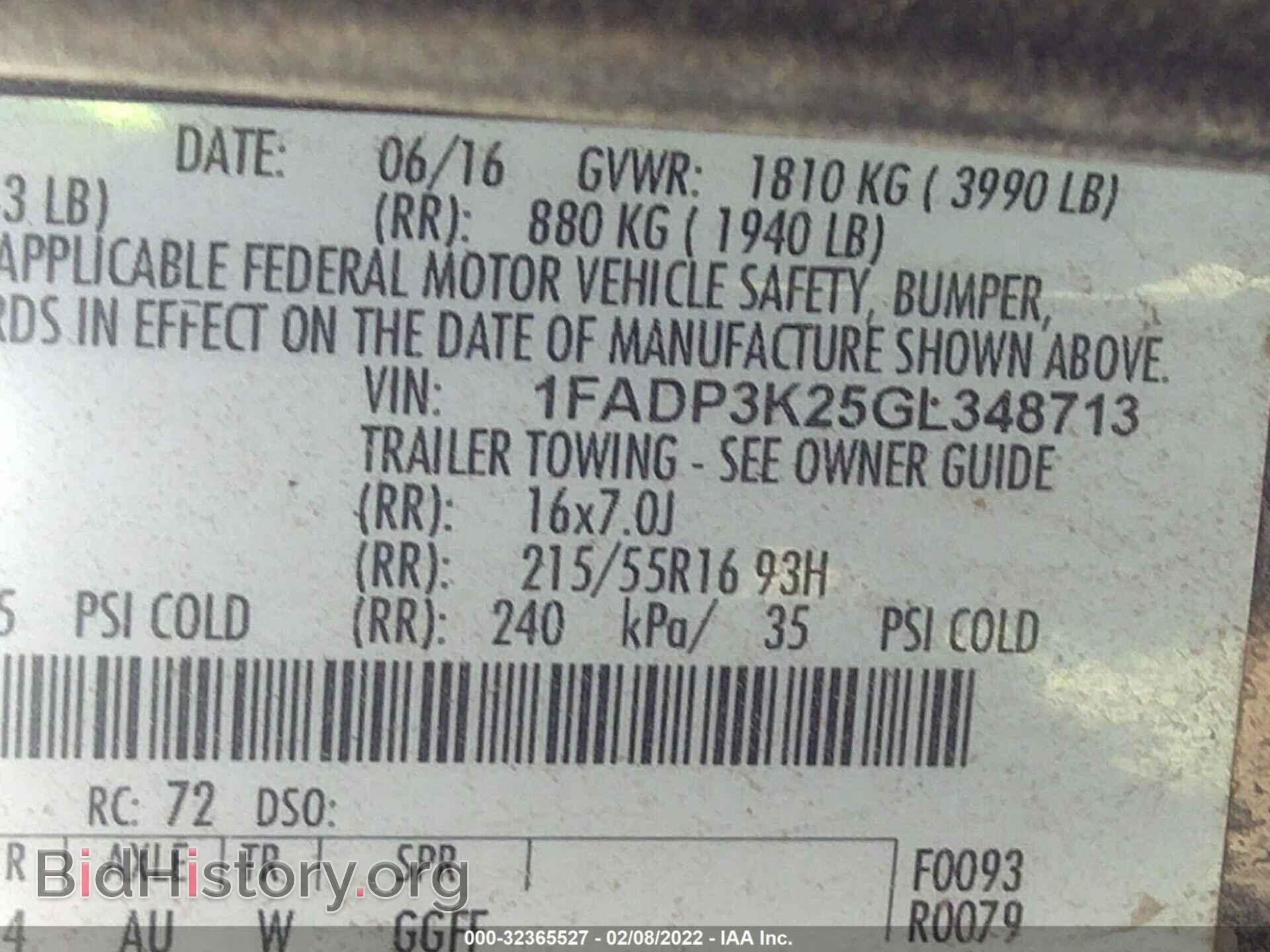 2016 FORD FOCUS - VIN: 1FADP3K25GL348713 - Photo 9