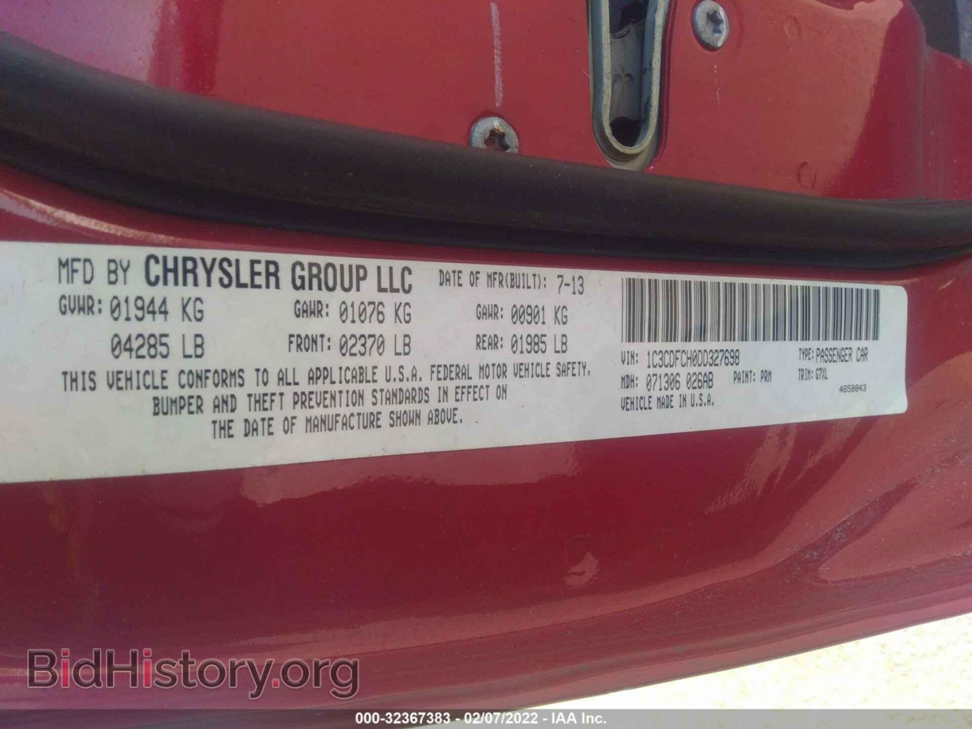 2013 DODGE DART - VIN: 1C3CDFCH0DD327698 - Photo 9