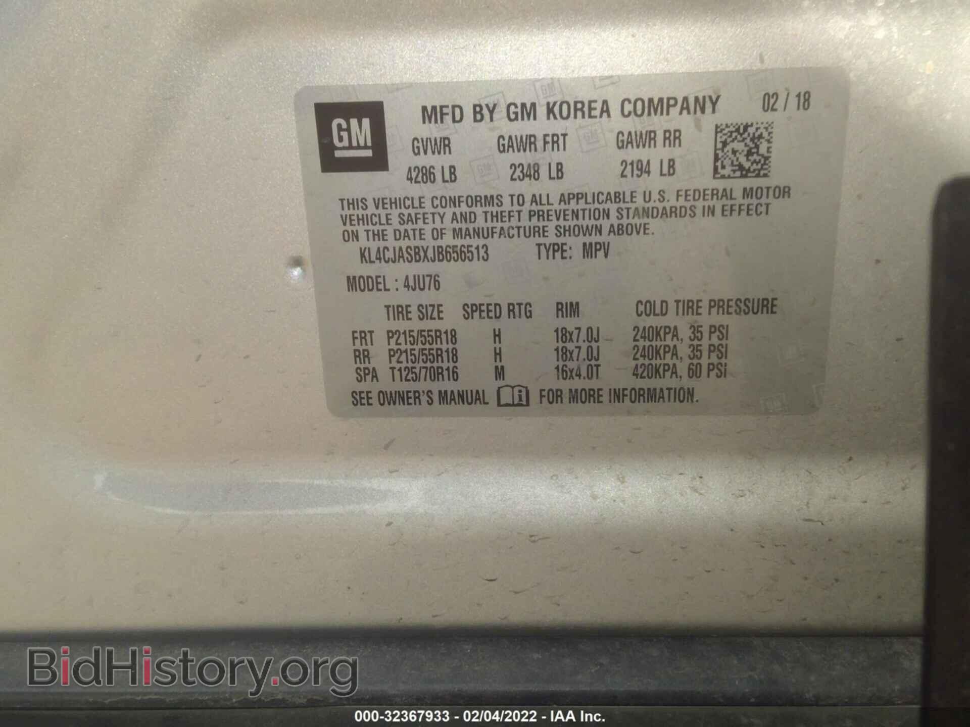 2018 BUICK ENCORE - VIN: KL4CJASBXJB656513 - Photo 9