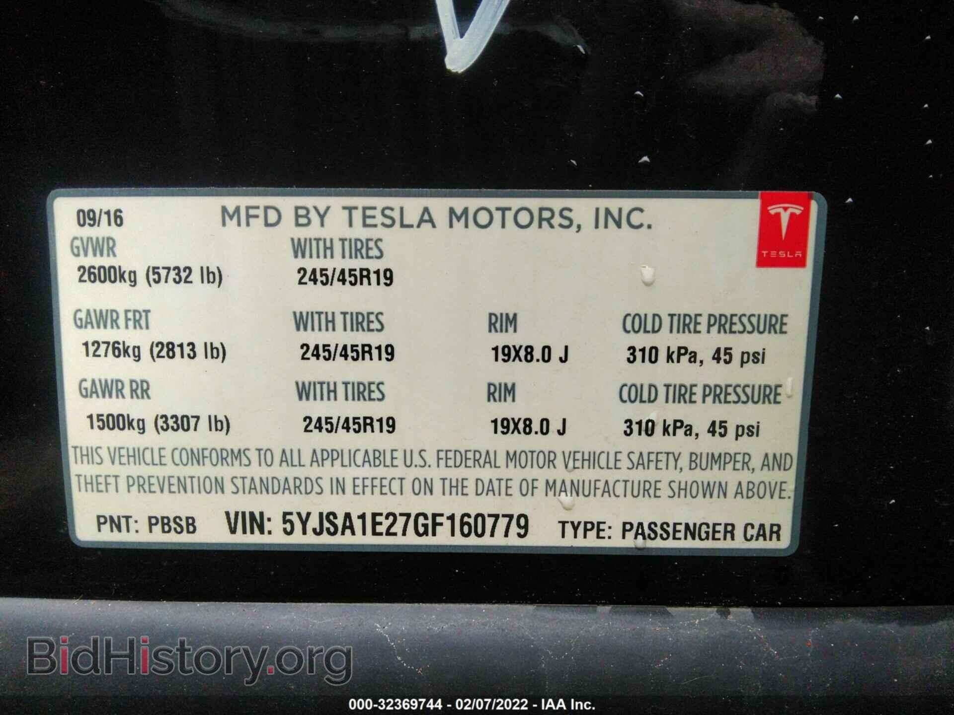 2016 TESLA MODEL S - VIN: 5YJSA1E27GF160779 - Photo 9
