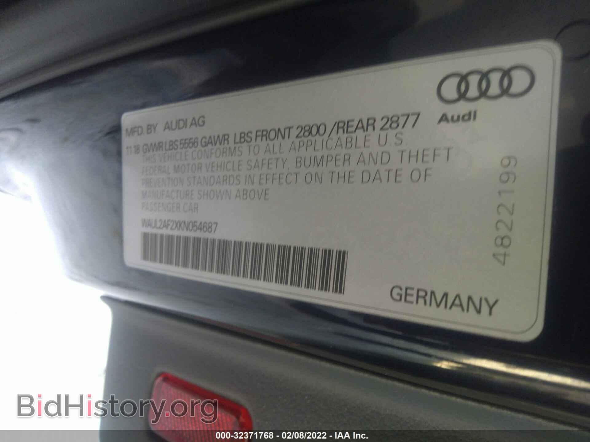 2019 AUDI A6 - VIN: WAUL2AF2XKN054687 - Фото 9