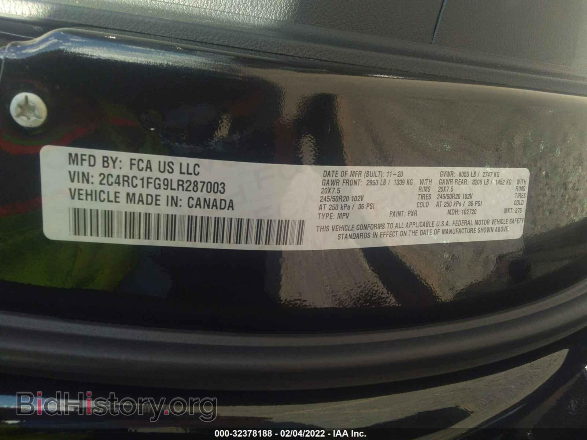 2020 CHRYSLER PACIFICA - VIN: 2C4RC1FG9LR287003 - Photo 9