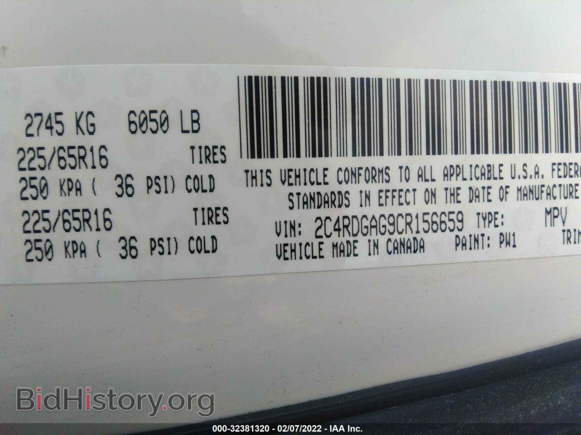 2012 RAM CARGO VAN - VIN: 2C4RDGAG9CR156659 - Photo 9