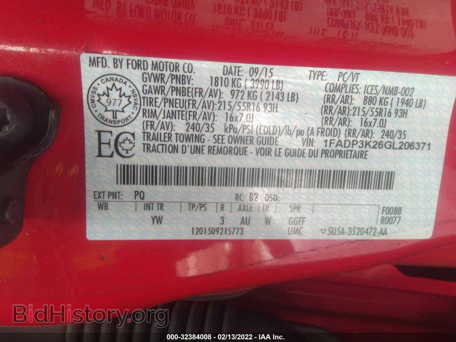 2016 FORD FOCUS - VIN: 1FADP3K26GL206371 - Фото 9