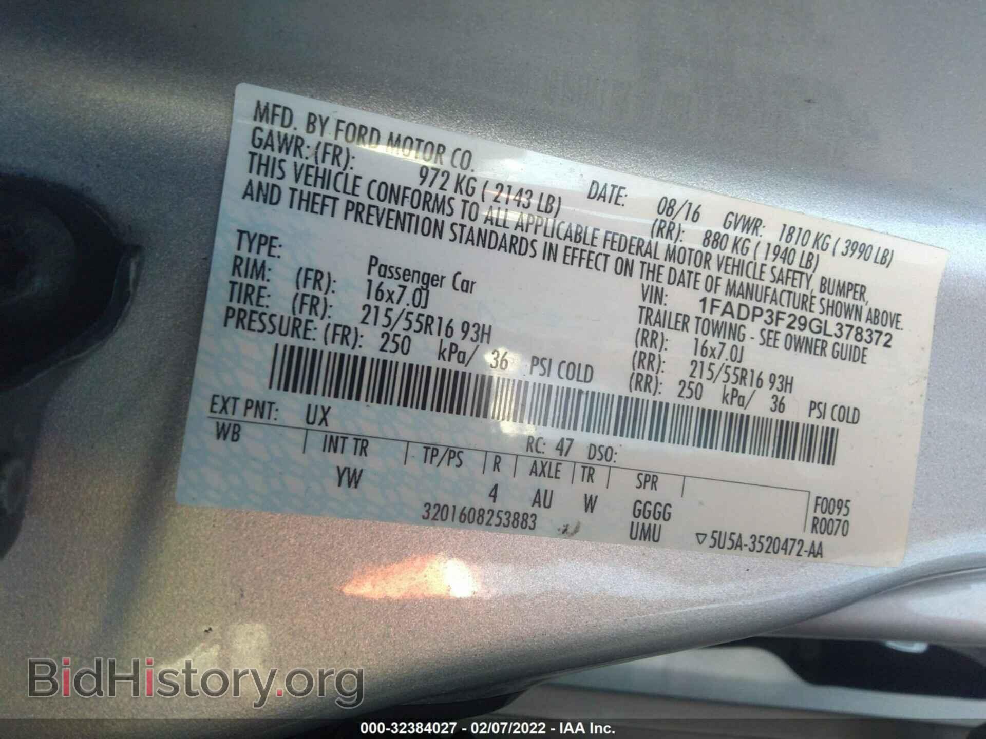 2016 FORD FOCUS - VIN: 1FADP3F29GL378372 - Фото 9