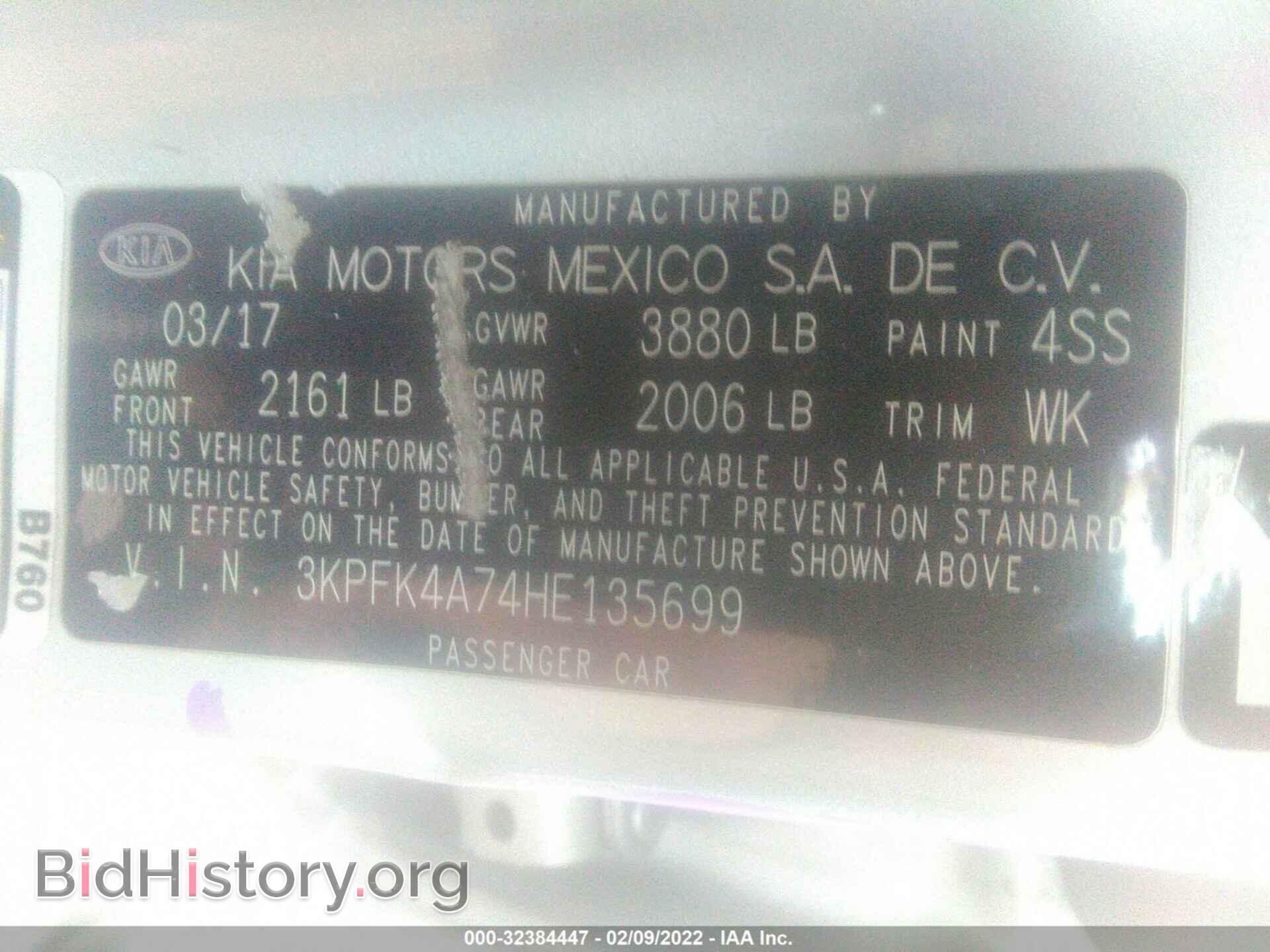 2017 KIA FORTE - VIN: 3KPFK4A74HE135699 - Фото 9