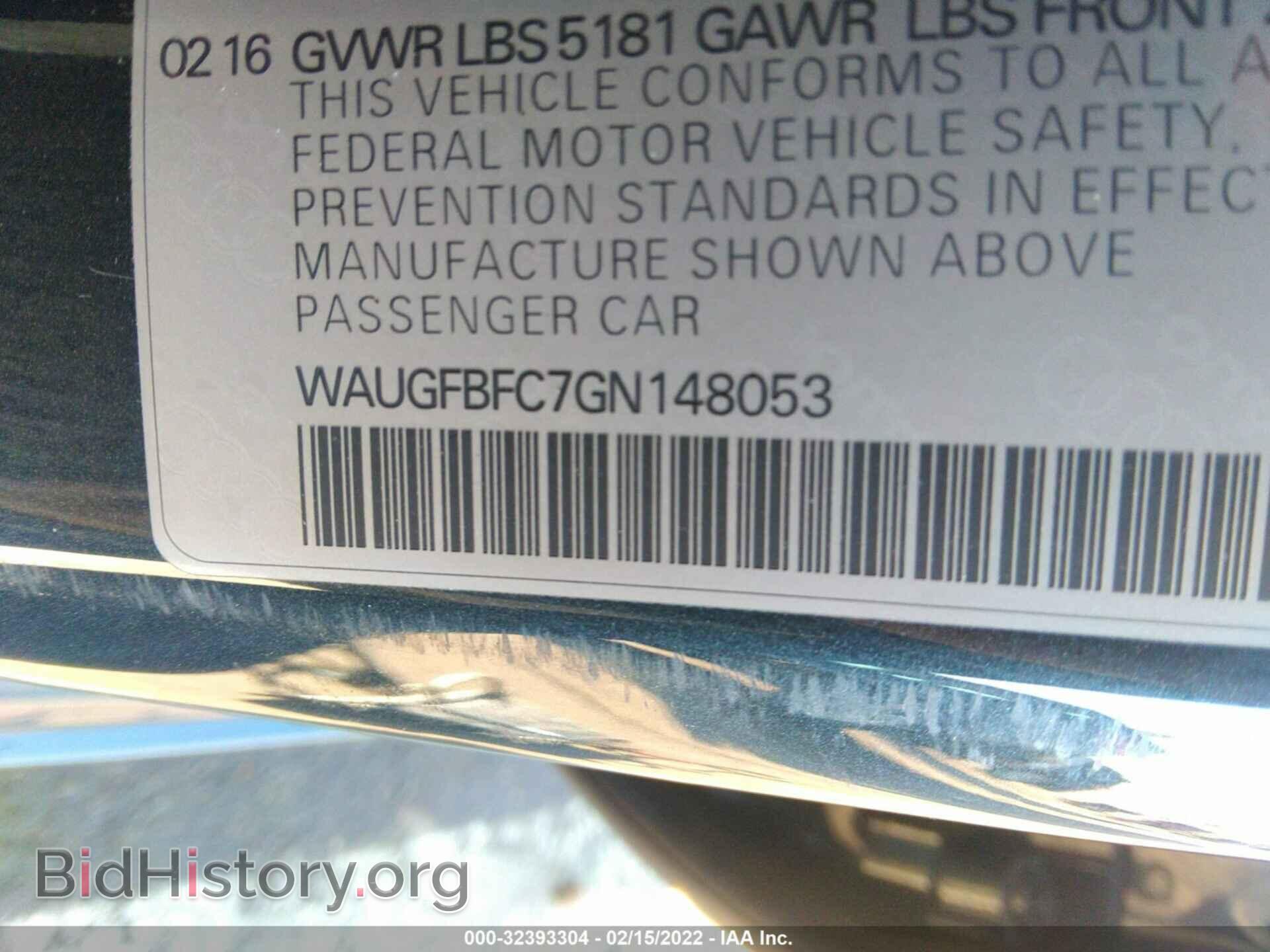 2016 AUDI A6 - VIN: WAUGFBFC7GN148053 - Фото 9