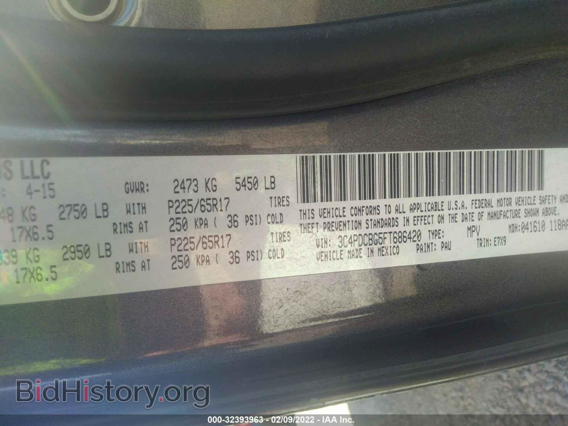 2015 DODGE JOURNEY - VIN: 3C4PDCBG5FT686420 - Photo 9