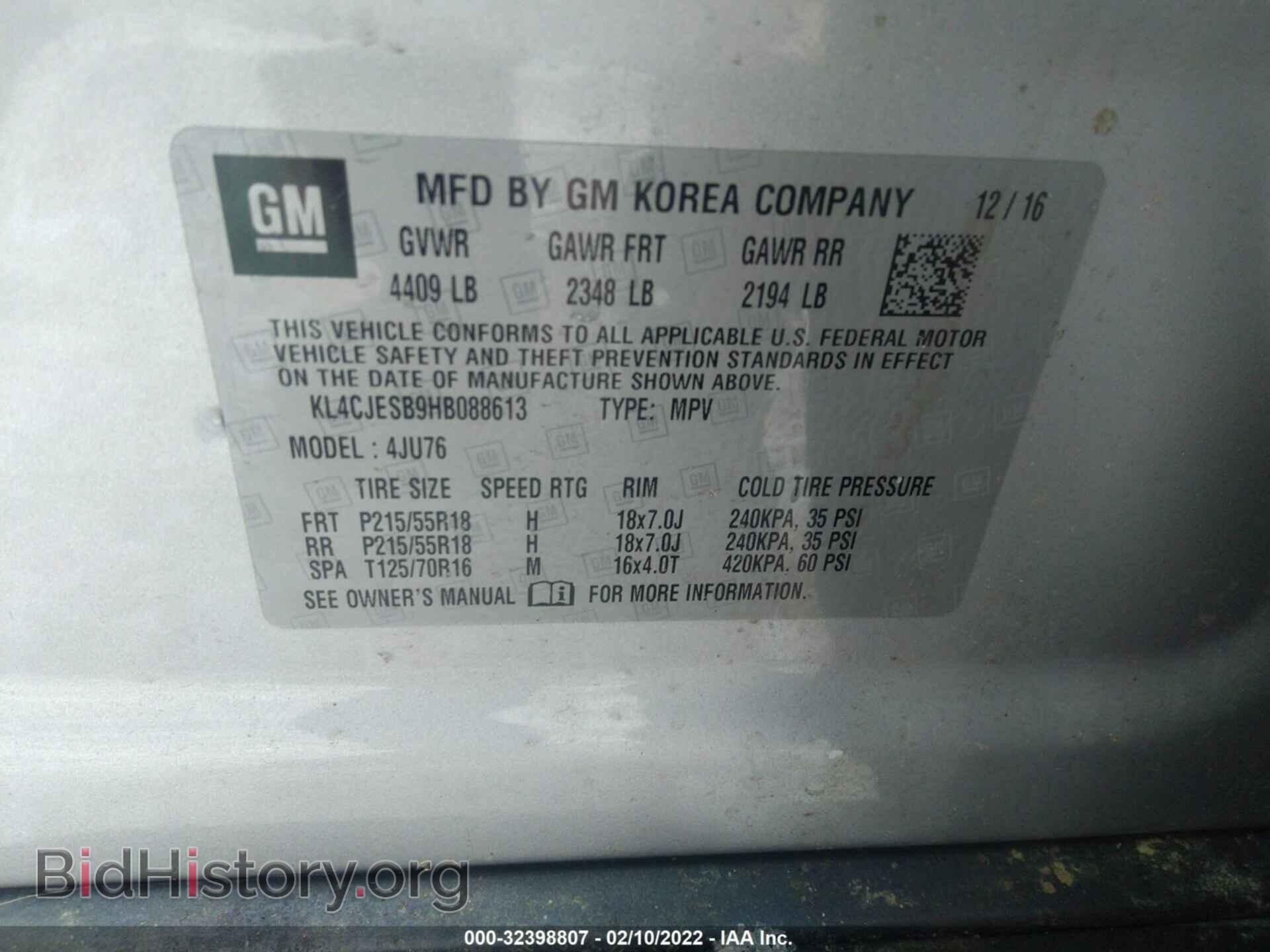2017 BUICK ENCORE - VIN: KL4CJESB9HB088613 - Photo 9