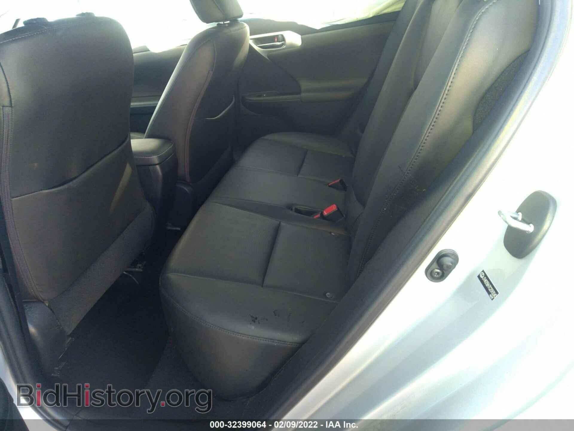 2012 LEXUS CT 200H - VIN: JTHKD5BH7C2093040 - Фото 8