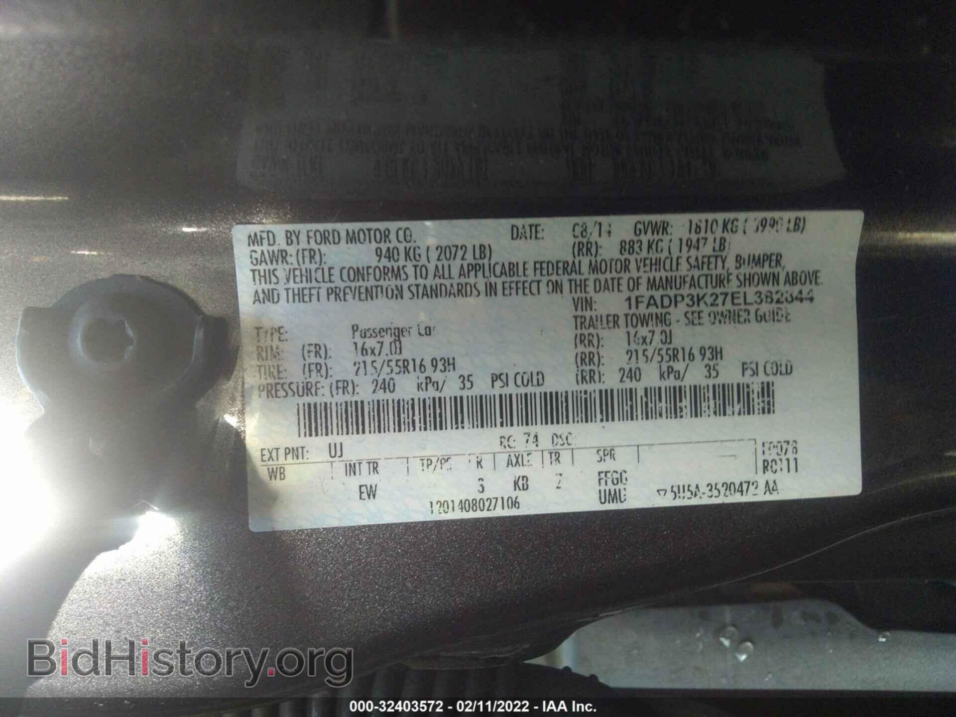2014 FORD FOCUS - VIN: 1FADP3K27EL382844 - Photo 9