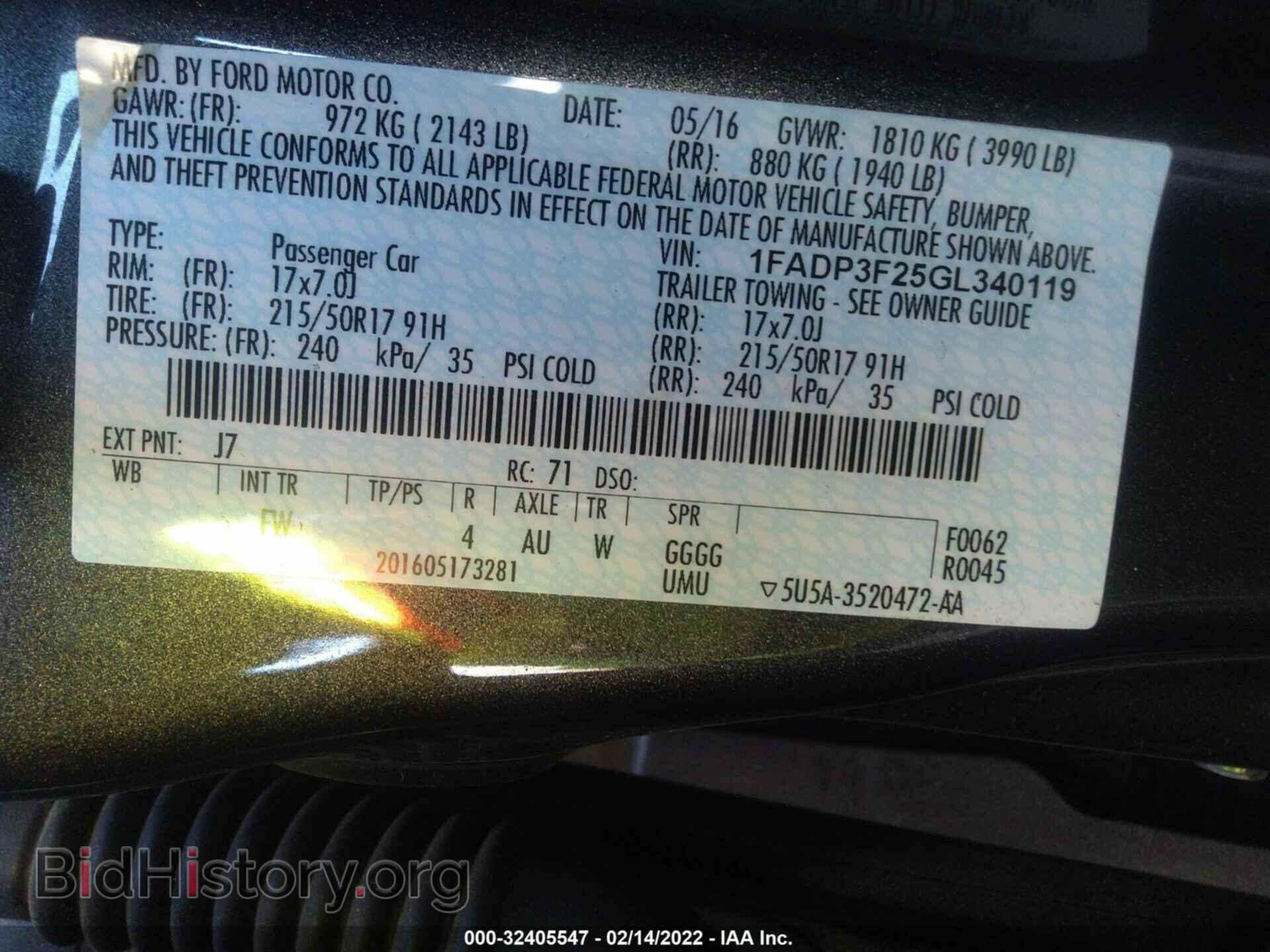 2016 FORD FOCUS - VIN: 1FADP3F25GL340119 - Фото 9