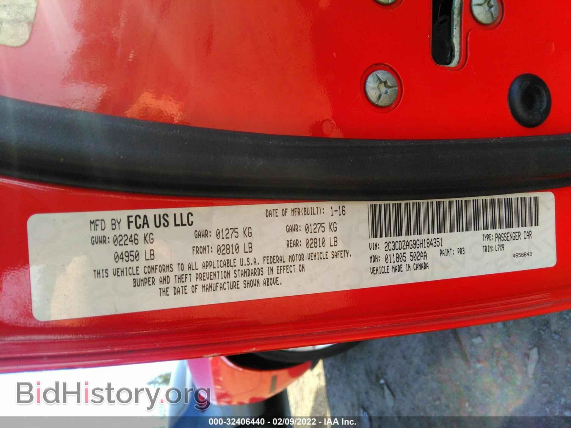 2016 DODGE CHALLENGER - VIN: 2C3CDZAG9GH184351 - Фото 9