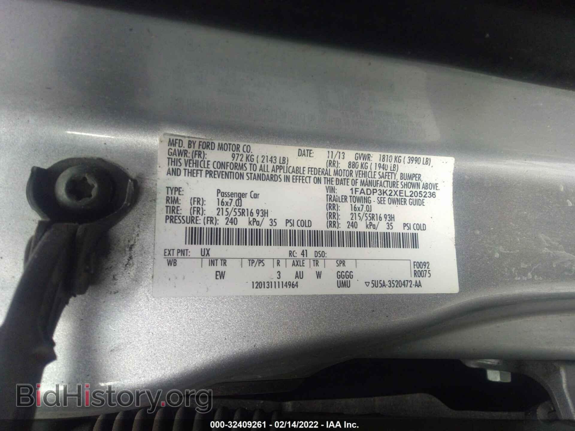 2014 FORD FOCUS - VIN: 1FADP3K2XEL205236 - Photo 9