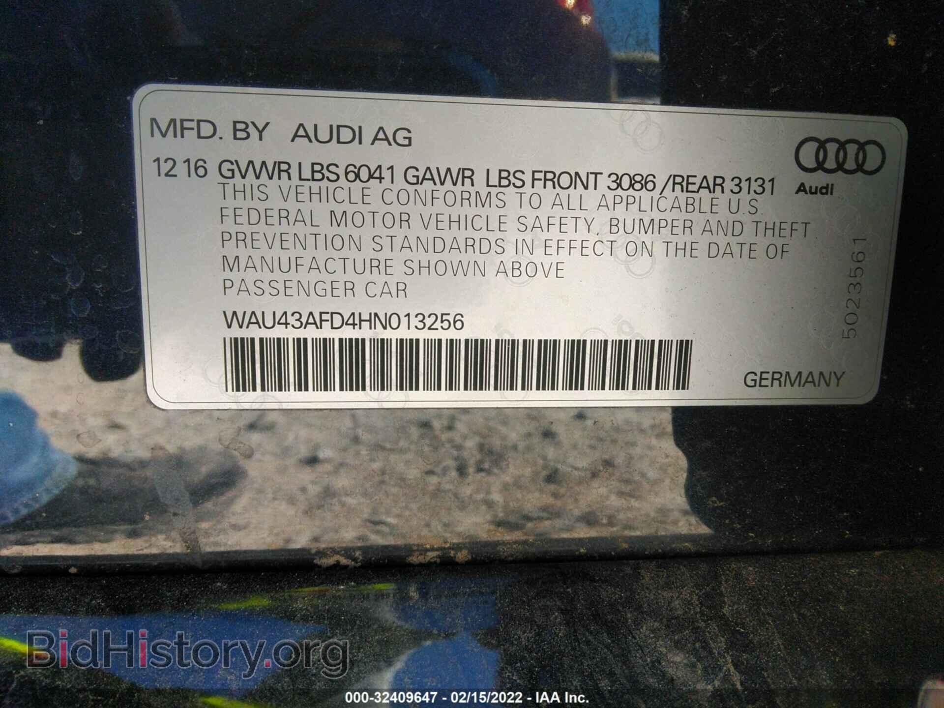 2017 AUDI A8 L - VIN: WAU43AFD4HN013256 - Фото 9
