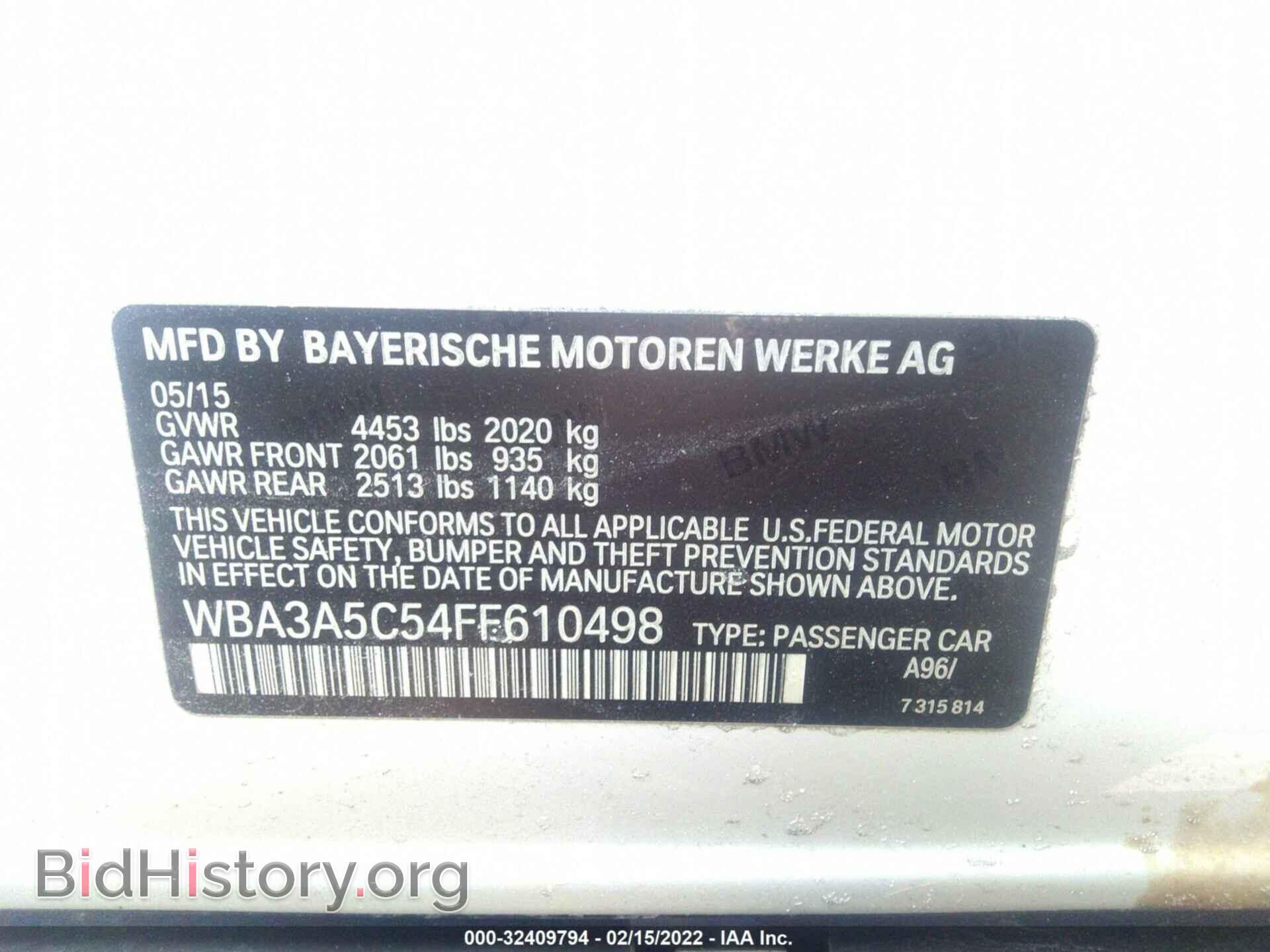 2015 BMW 3 SERIES - VIN: WBA3A5C54FF610498 - Фото 9