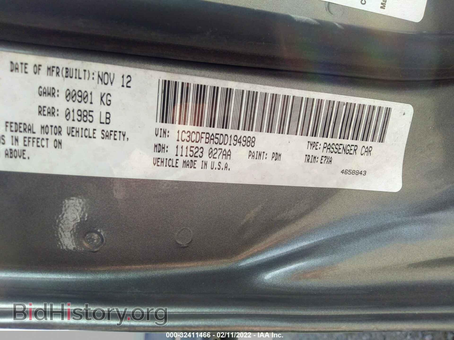 2013 DODGE DART - VIN: 1C3CDFBA5DD194988 - Фото 9
