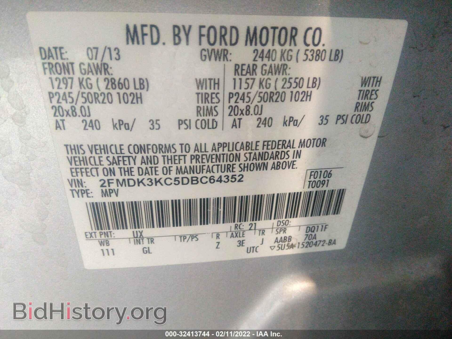 2013 FORD EDGE - VIN: 2FMDK3KC5DBC64352 - Photo 9