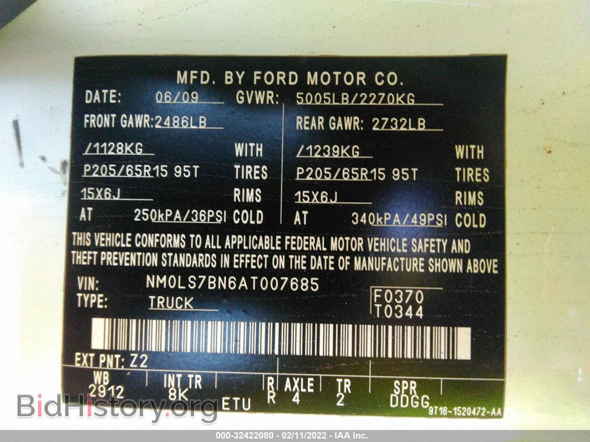 2010 FORD TRANSIT CONNECT - VIN: NM0LS7BN6AT007685 - Фото 9