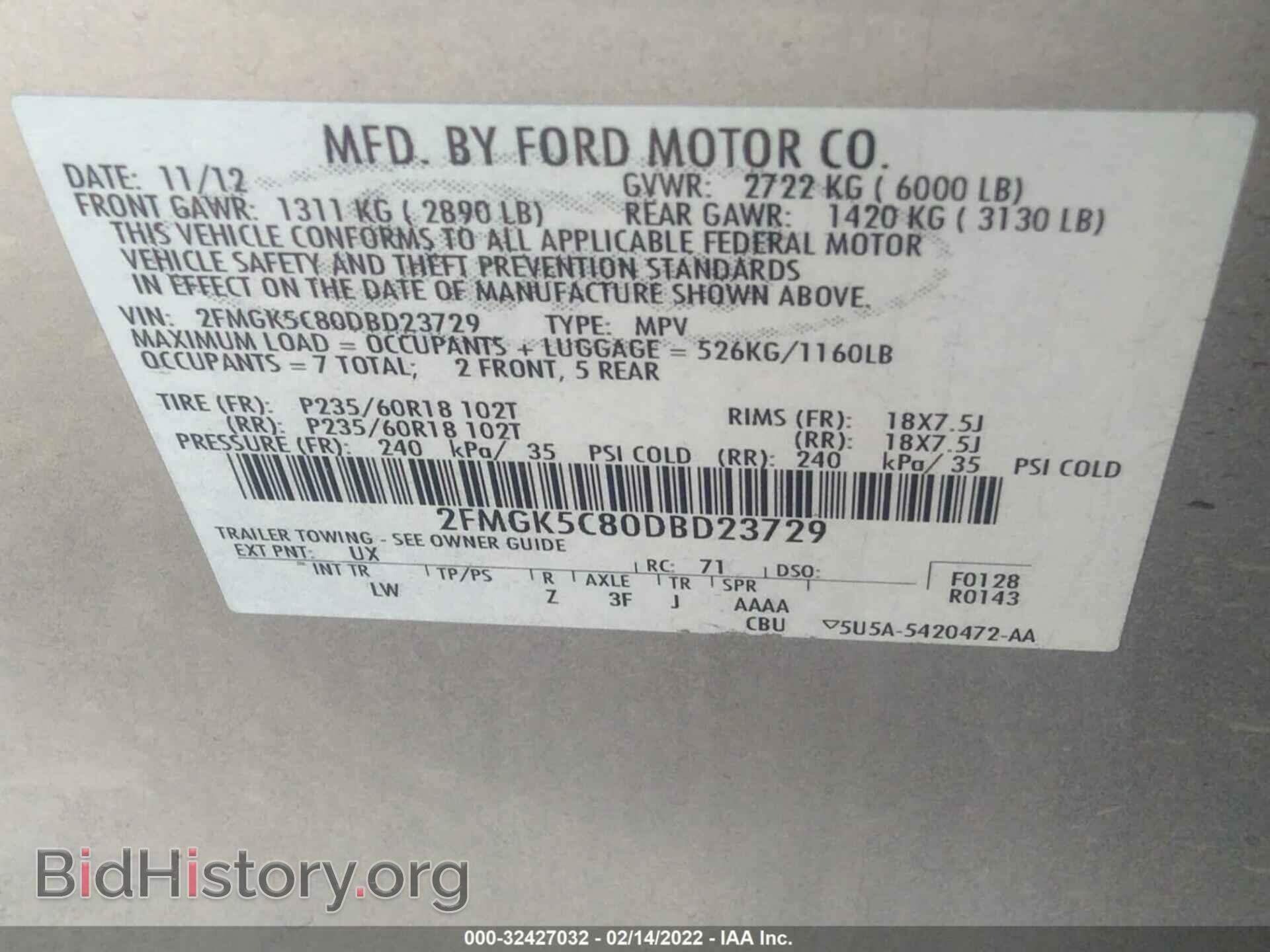 2013 FORD FLEX - VIN: 2FMGK5C80DBD23729 - Photo 9