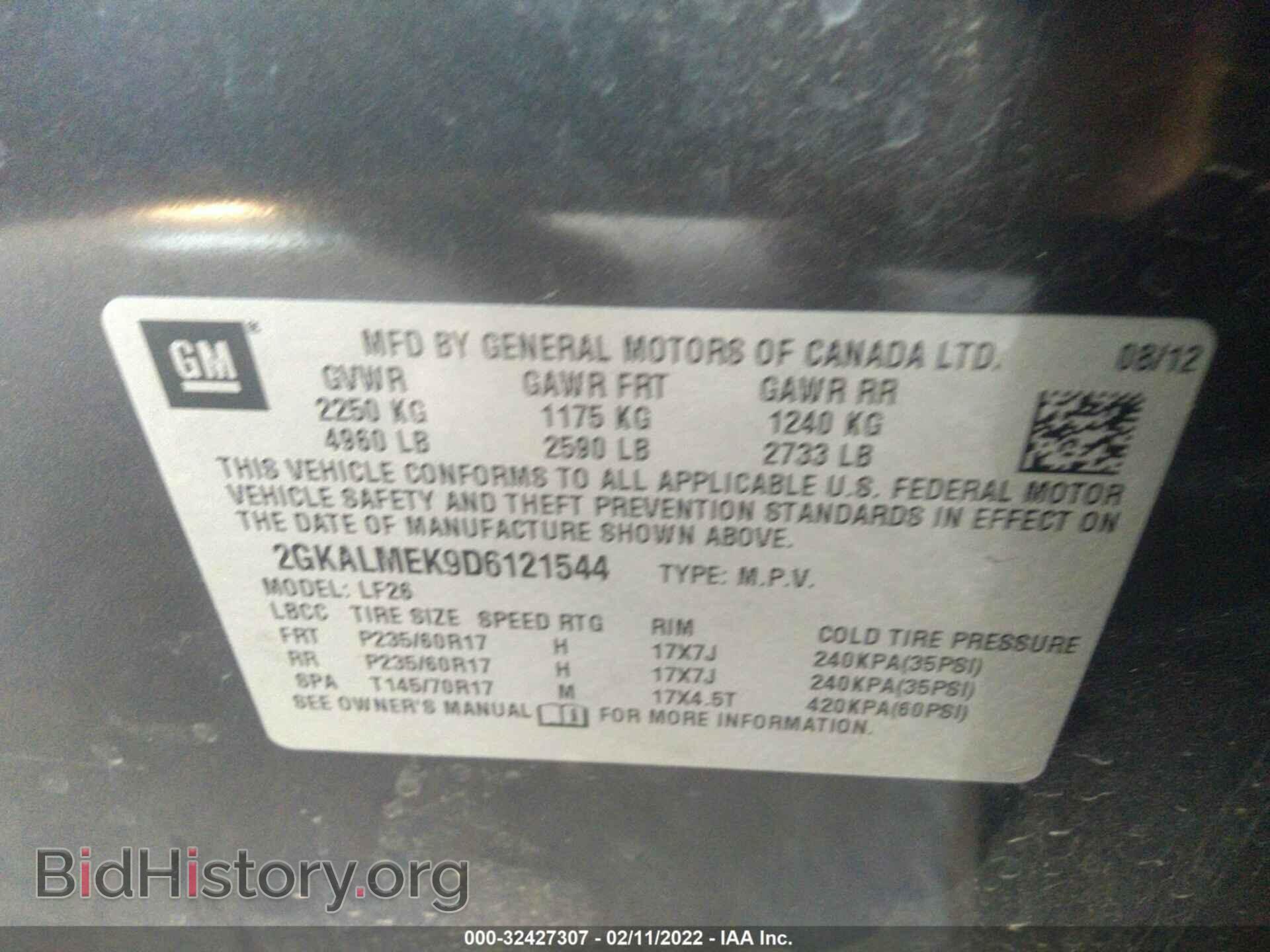 2013 GMC TERRAIN - VIN: 2GKALMEK9D6121544 - Photo 9