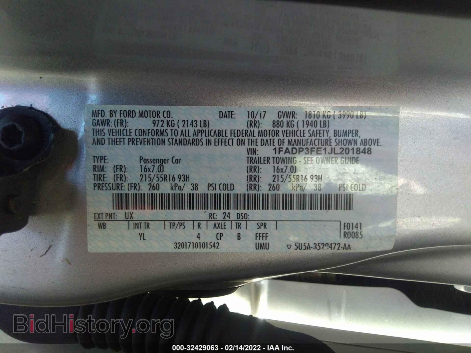 2018 FORD FOCUS - VIN: 1FADP3FE1JL201848 - Photo 9