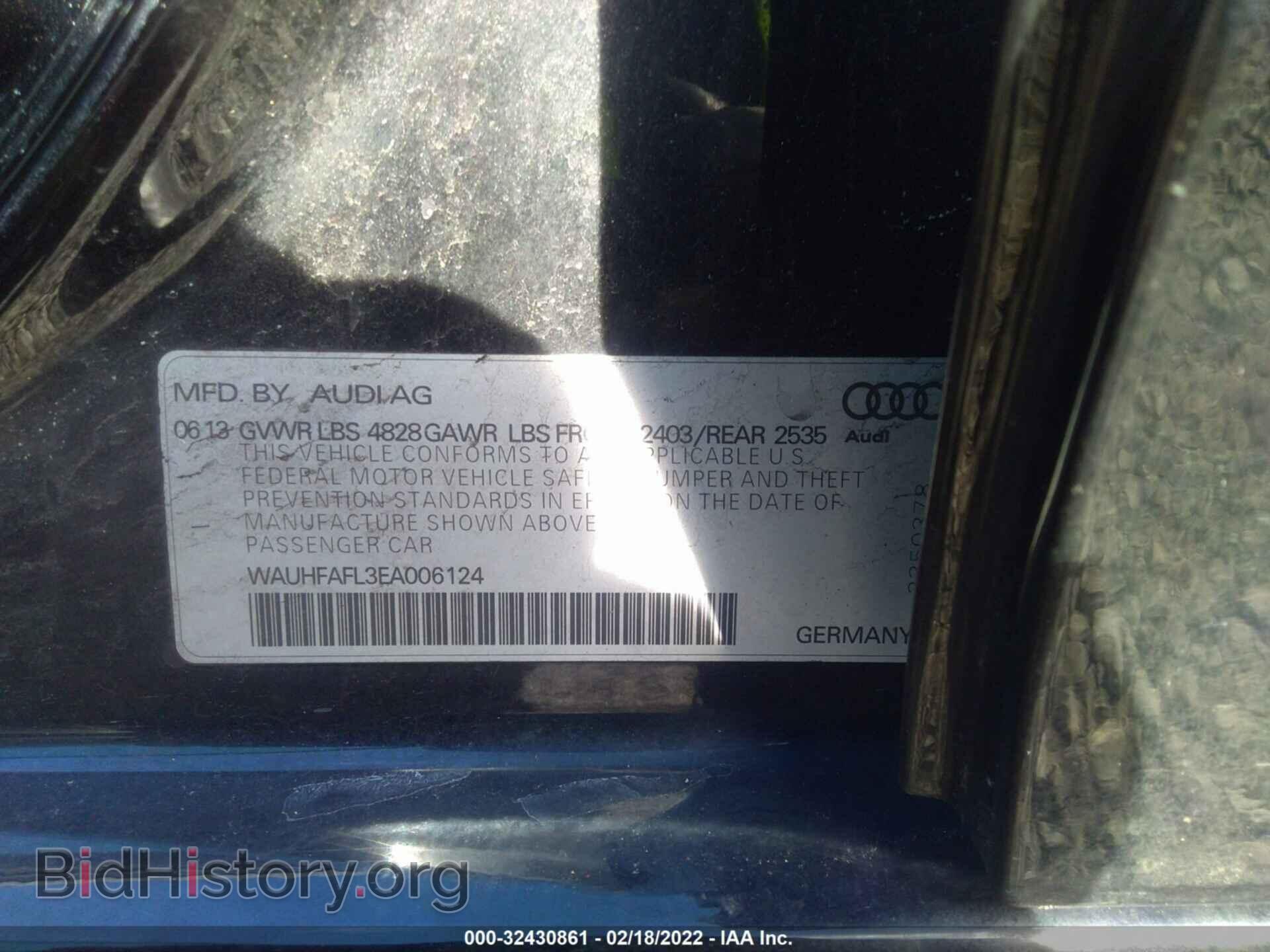 2014 AUDI A4 - VIN: WAUHFAFL3EA006124 - Фото 9