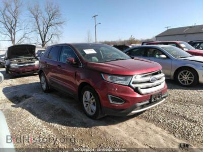 2015 Ford EDGE SEL, красный — VIN 2FMTK3J89FBB37826, IAAI