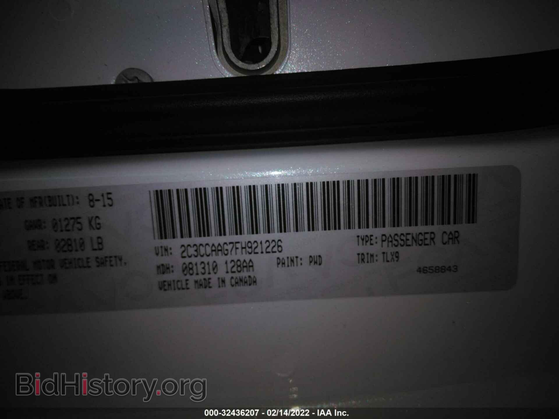 2015 CHRYSLER 300 - VIN: 2C3CCAAG7FH921226 - Фото 9