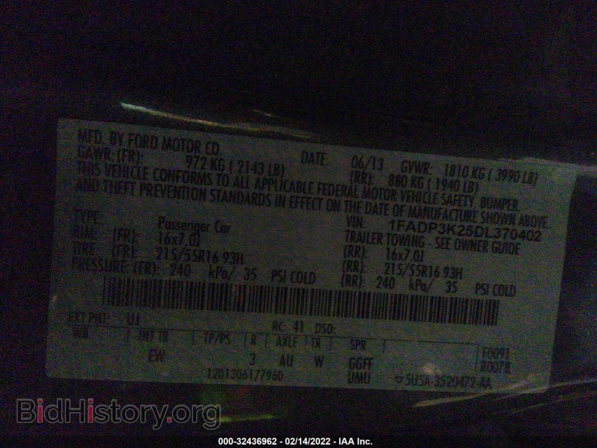 2013 FORD FOCUS - VIN: 1FADP3K25DL370402 - Photo 9