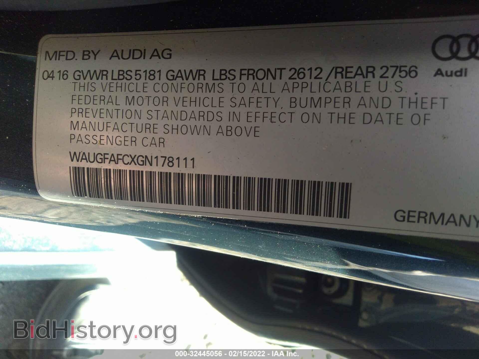 2016 AUDI A6 - VIN: WAUGFAFCXGN178111 - Фото 9