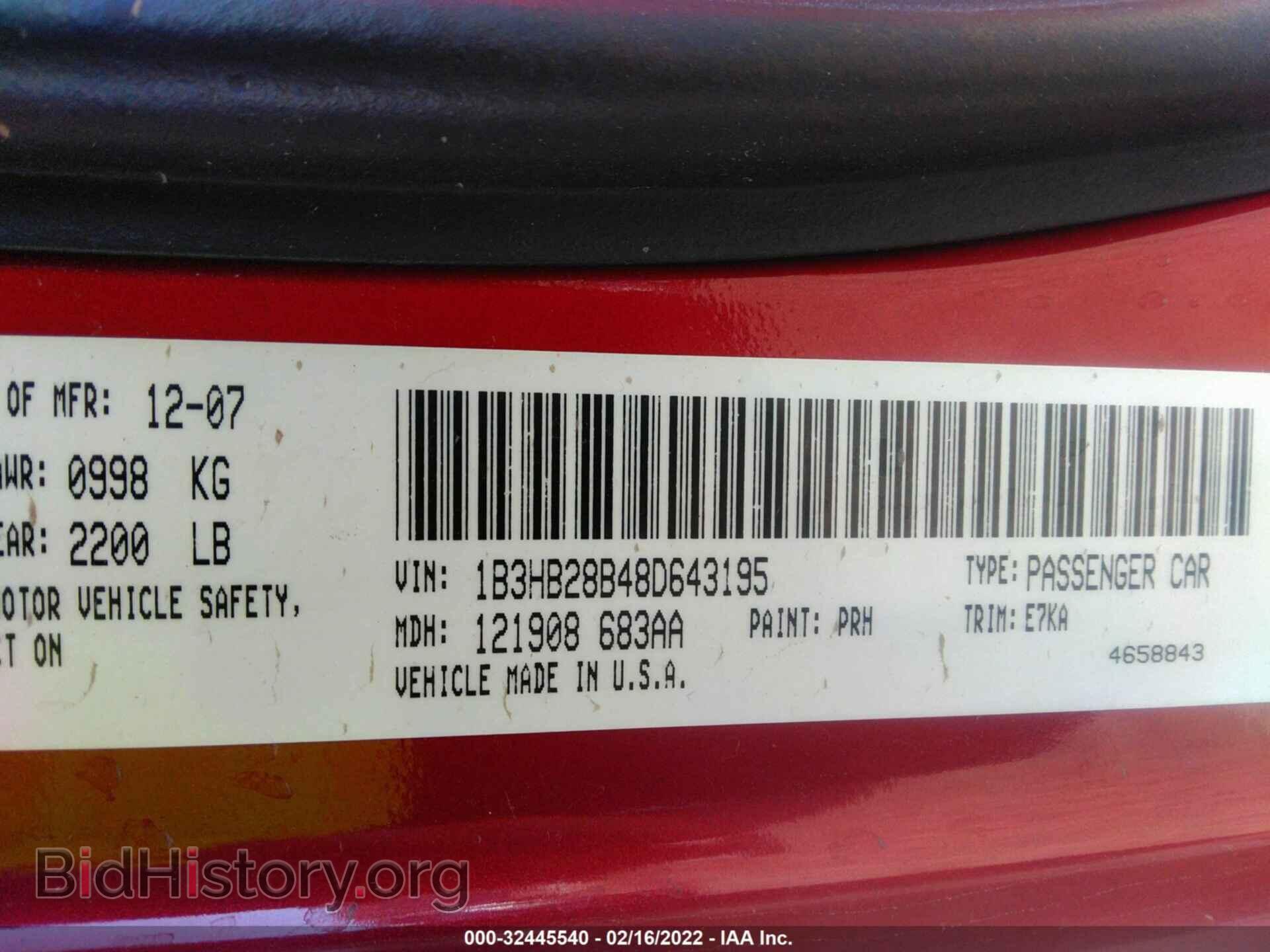 2008 DODGE CALIBER - VIN: 1B3HB28B48D643195 - Фото 9