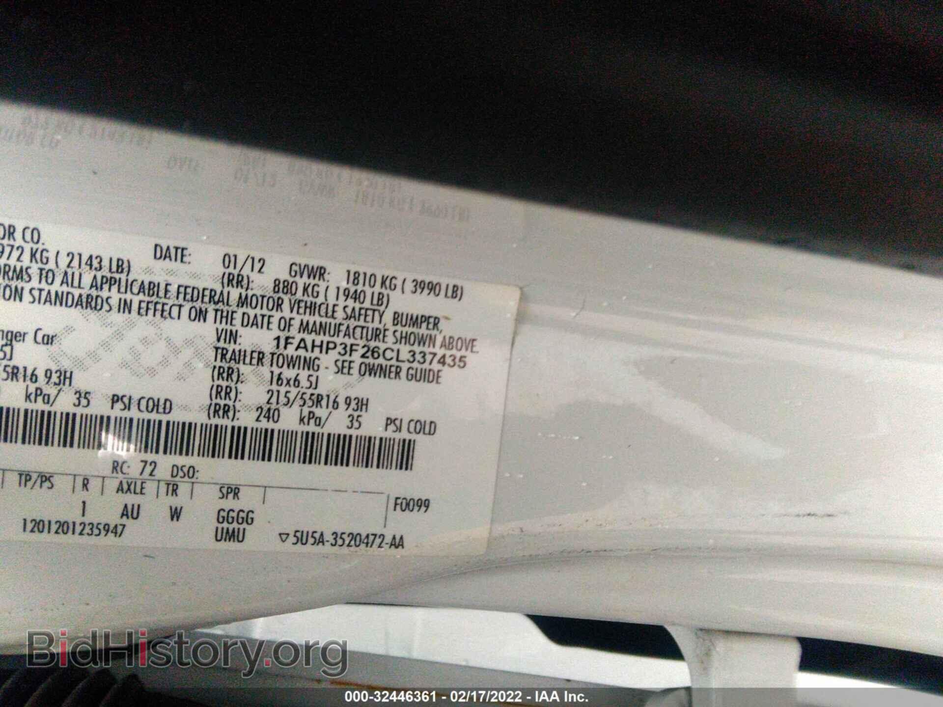 2012 FORD FOCUS - VIN: 1FAHP3F26CL337435 - Photo 9