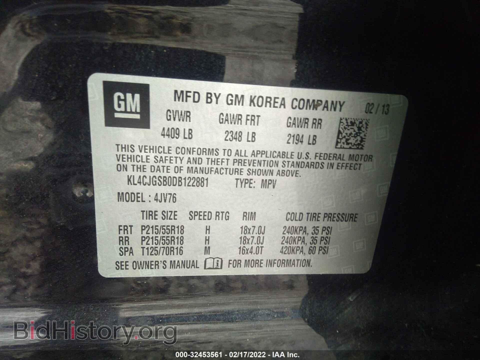 2013 BUICK ENCORE - VIN: KL4CJGSB0DB122881 - Photo 9